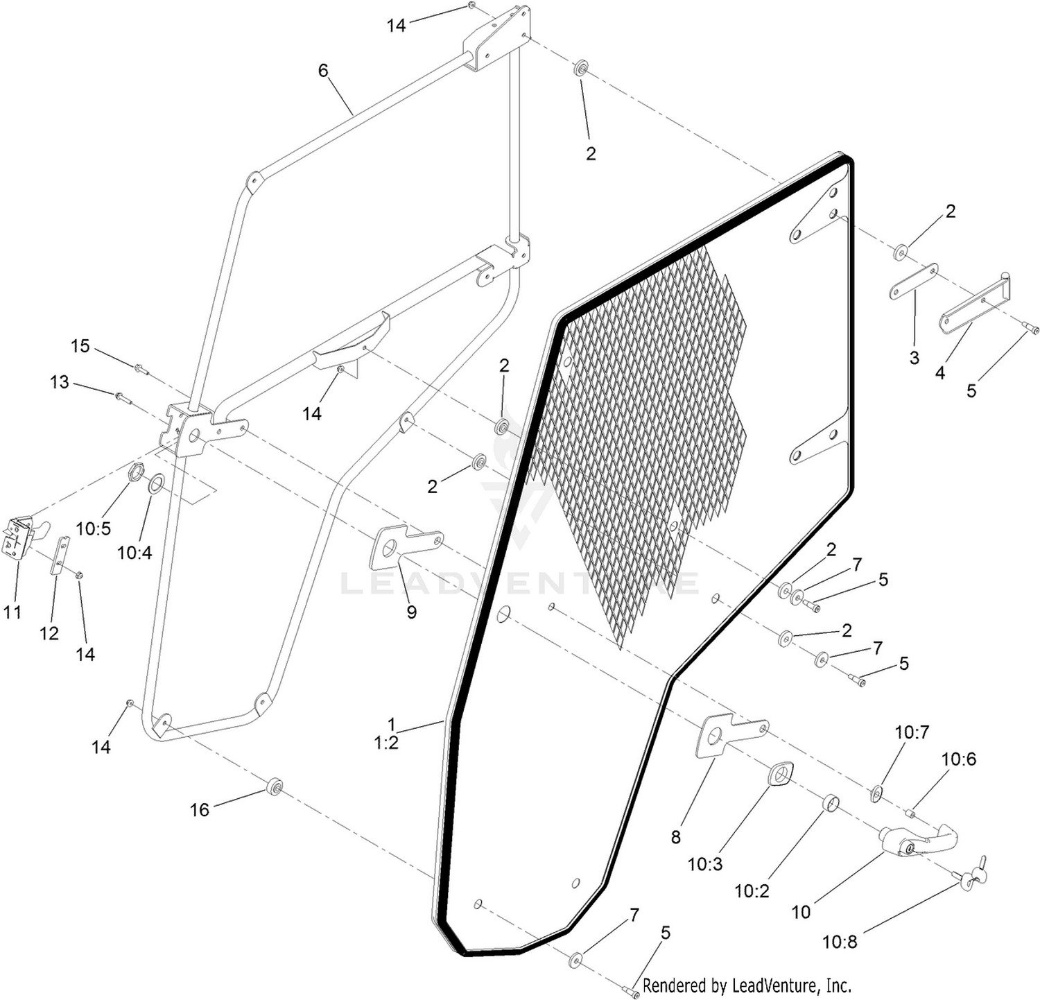 LH Door Cage Assembly