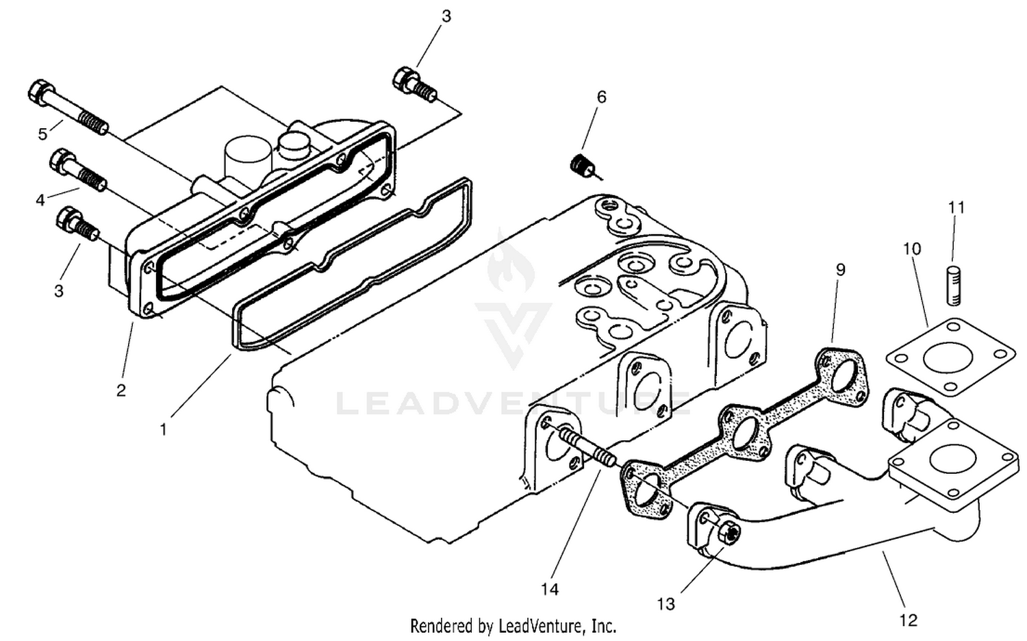 Exhaust Manifold and Gasket Assembly