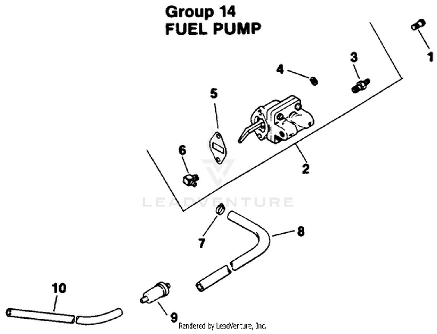 Engine Kohler Model No. Mv16s-Type Ps56519 Fuel Pump Group 14