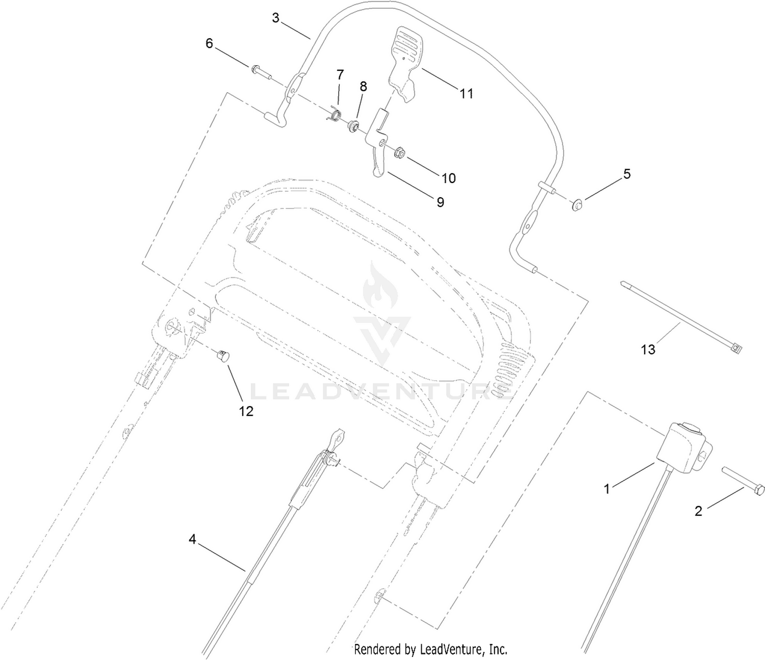 Upper Handle Component Assembly