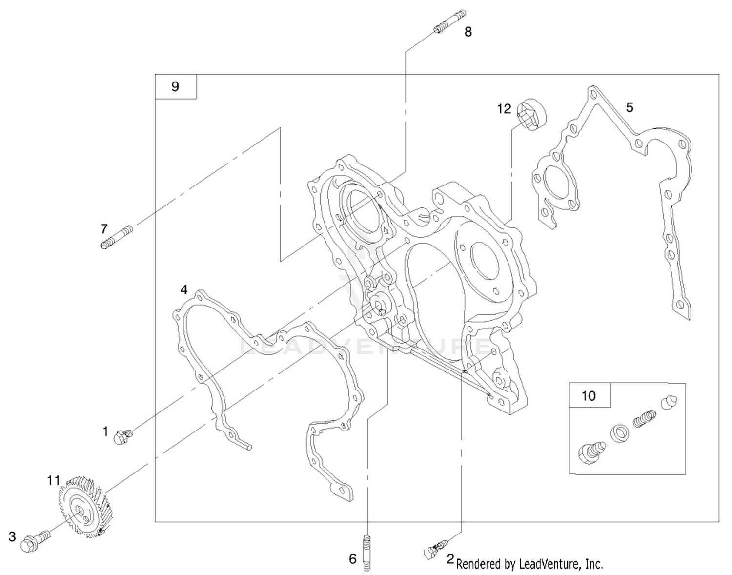 Engine Assembly (serial No. 99000001-9900130)(model 73590) 8