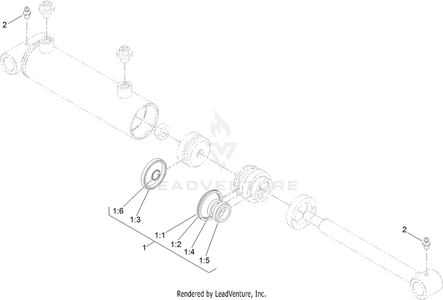 Hydraulic Cylinder Assembly No. 125-6466