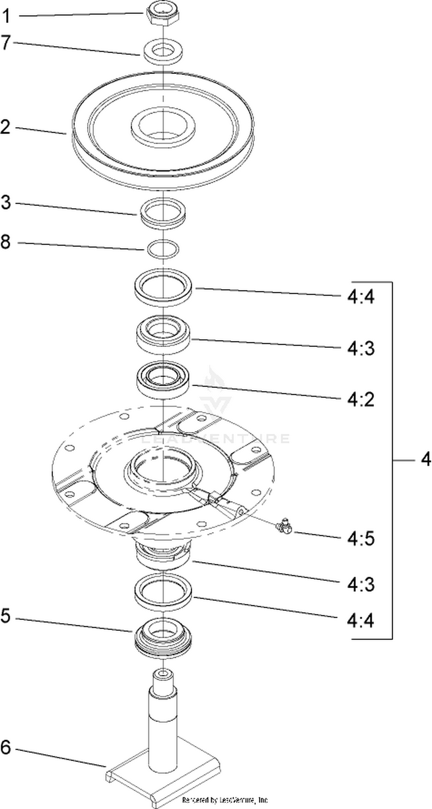 High Driven Spindle Assembly No. 104-3531