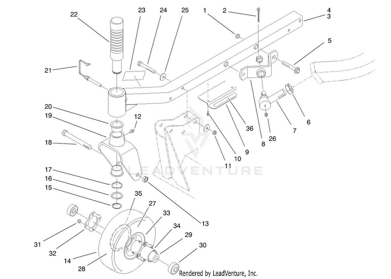 Castor Wheels  Arms Assembly