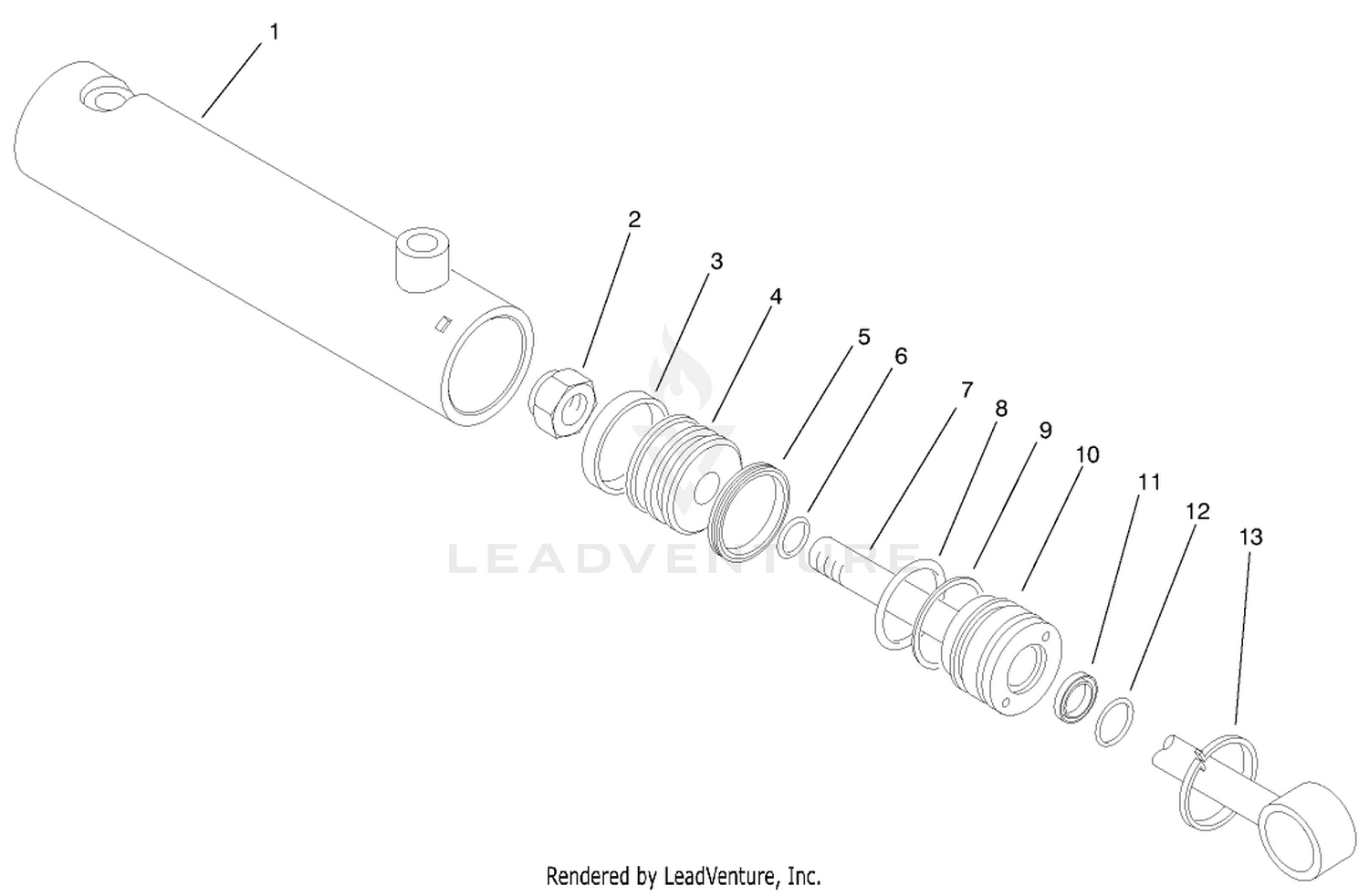 Hydraulic Cylinder Assembly No. 95-5699  (for Model 30302-80513 Thru 80562 Only)