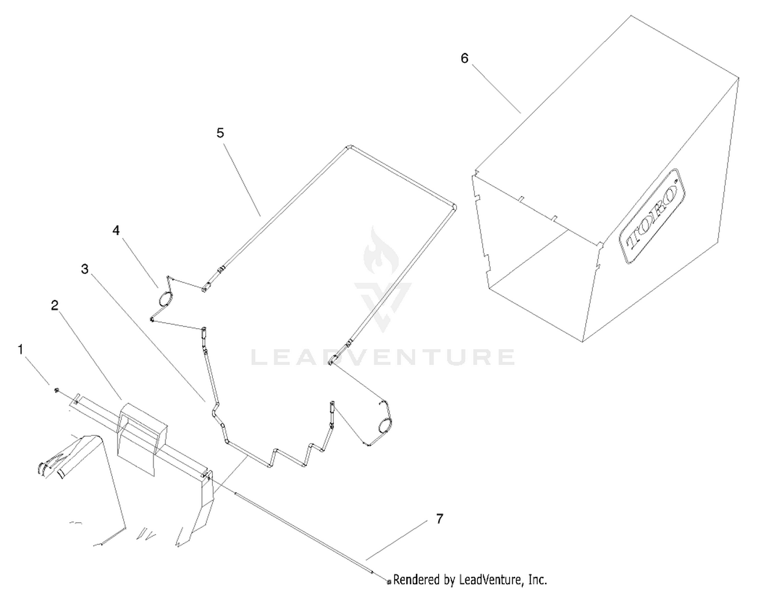 Rear Grass Bag Assembly