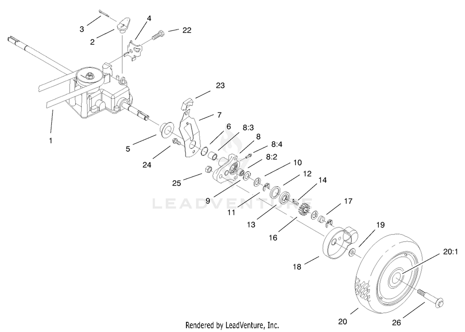 Gearcase And Wheel Assembly