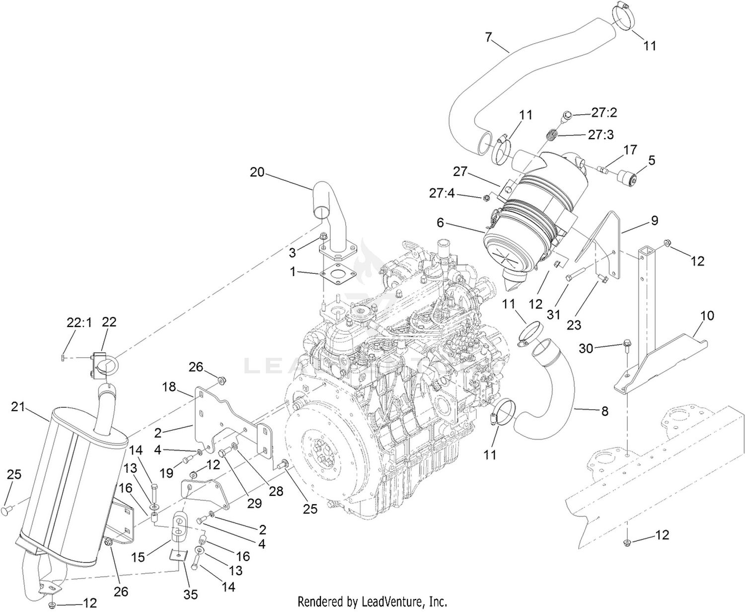 Engine Intake and Exhaust Assembly