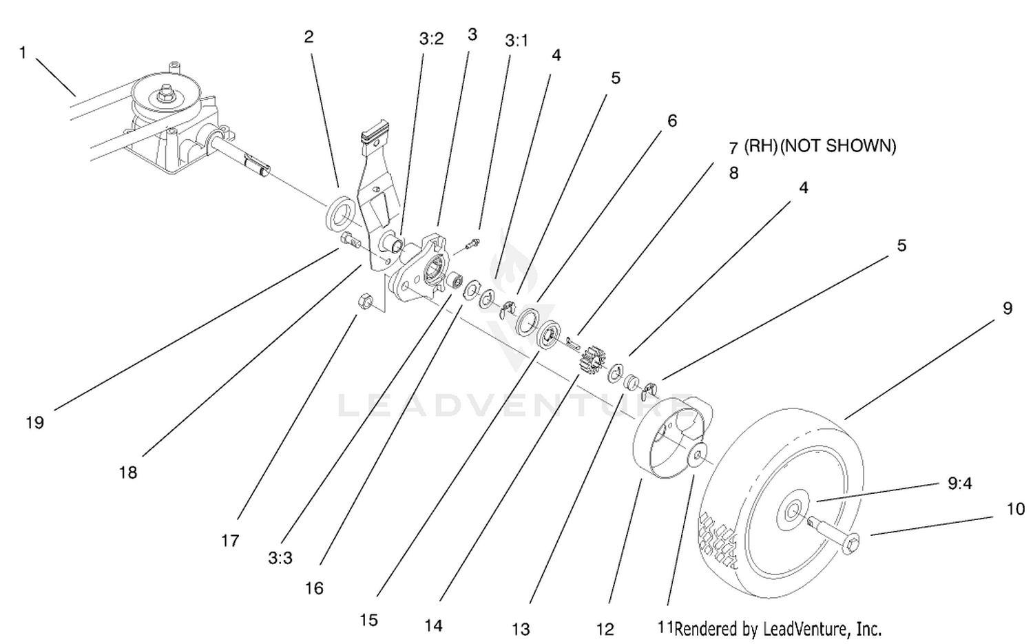 Gear Case  Wheel Assembly