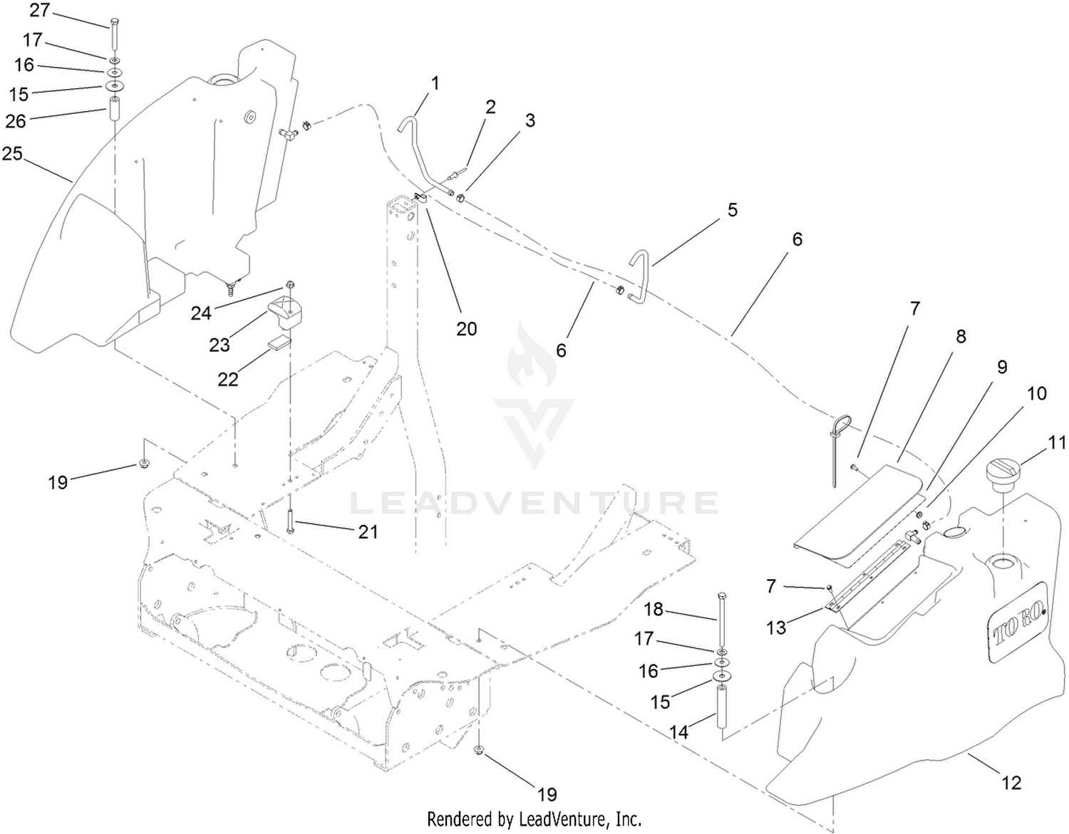 Left-Hand and Right-Hand Fuel Tank Assembly