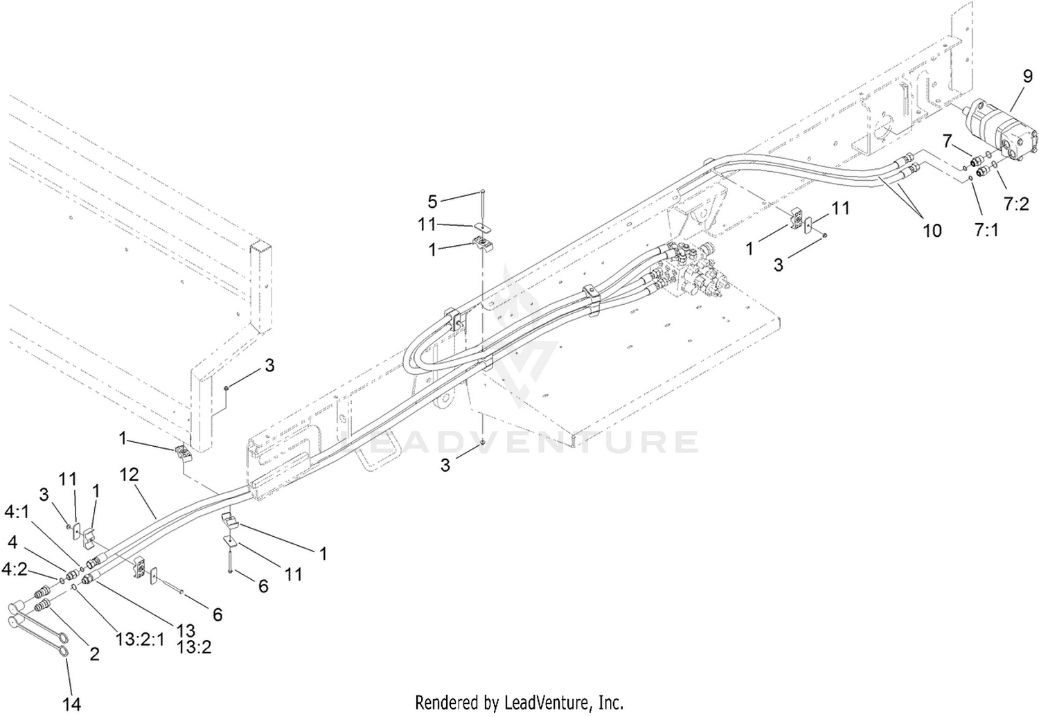 Hydraulic Motor and Hose Assembly