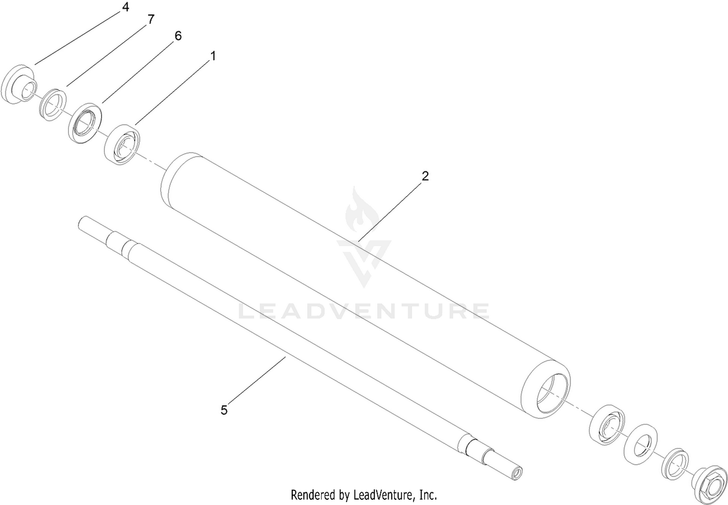 Smooth Roller Assembly No. 115-7388