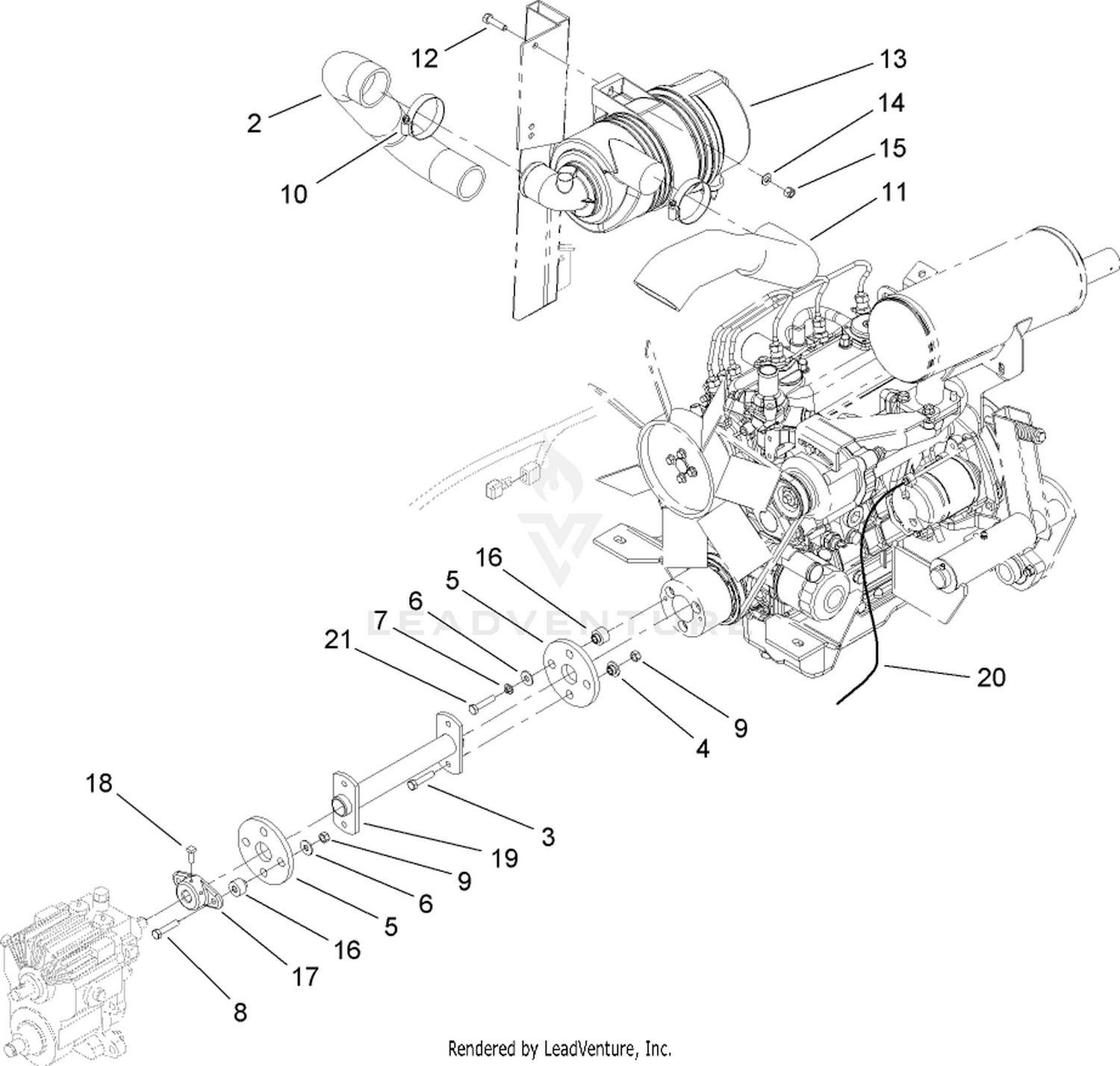 Air Cleaner and Drive Coupling Assembly