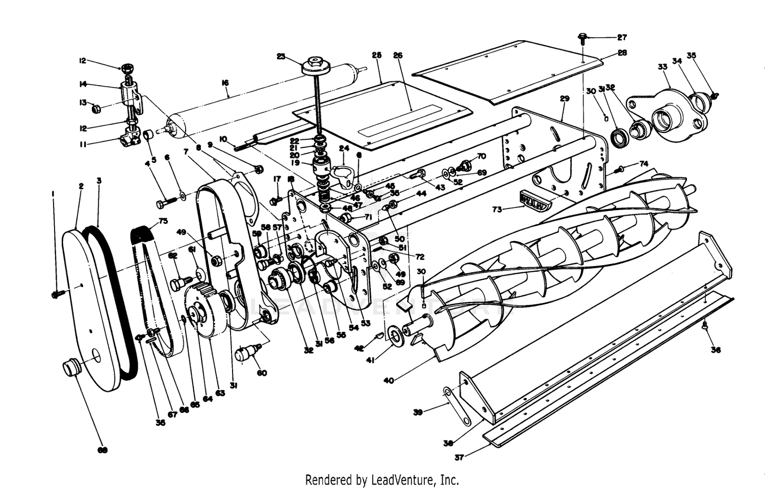 Cutting Unit R.h.  Center Assembly (5 Blade Model 03755  7 Blade Model 03747)