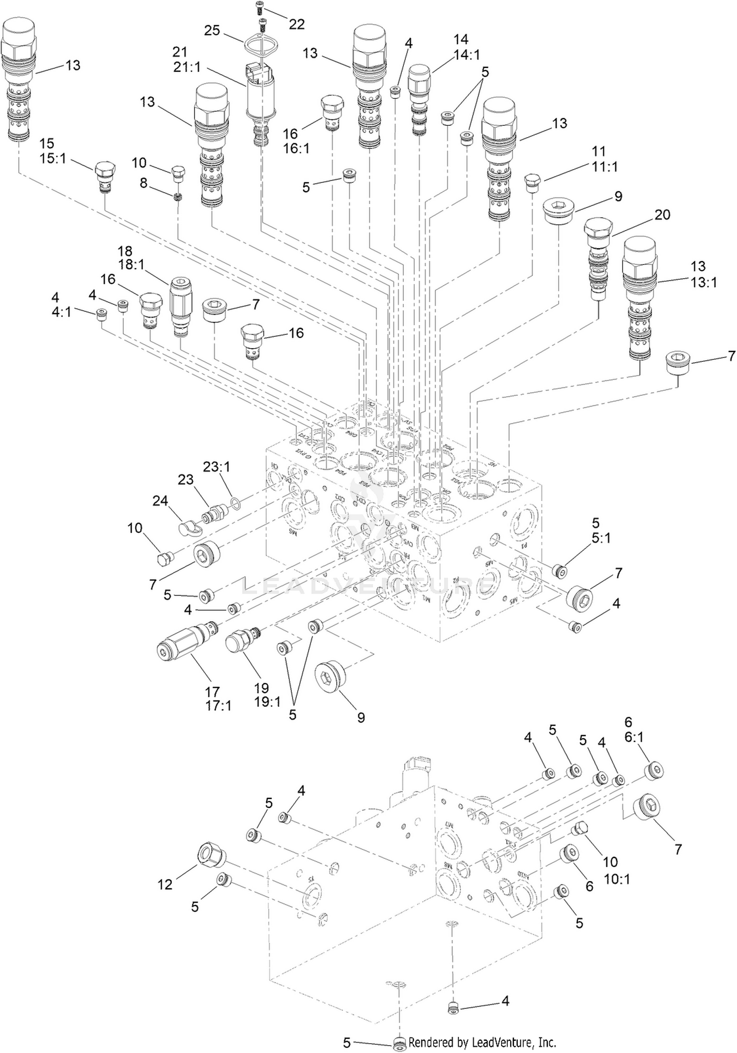 Hydraulic Traction Valve Manifold  Assembly No. 137-5623
