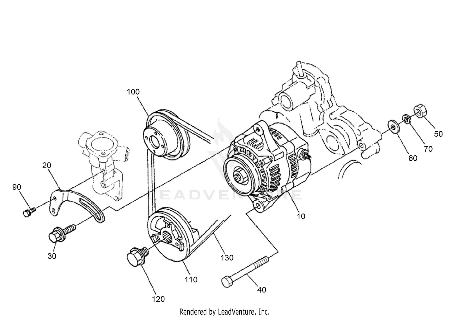 Alternator and Pulley Assembly