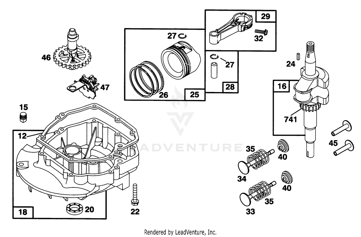 Engine Briggs  Stratton Model 127802-0640-01 2