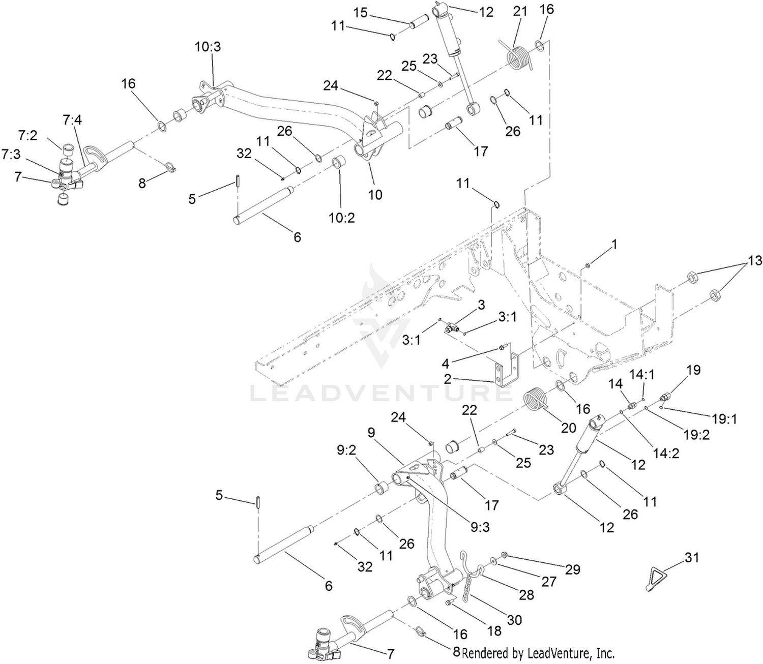 No. 2 and 3 Lift Arm Assembly