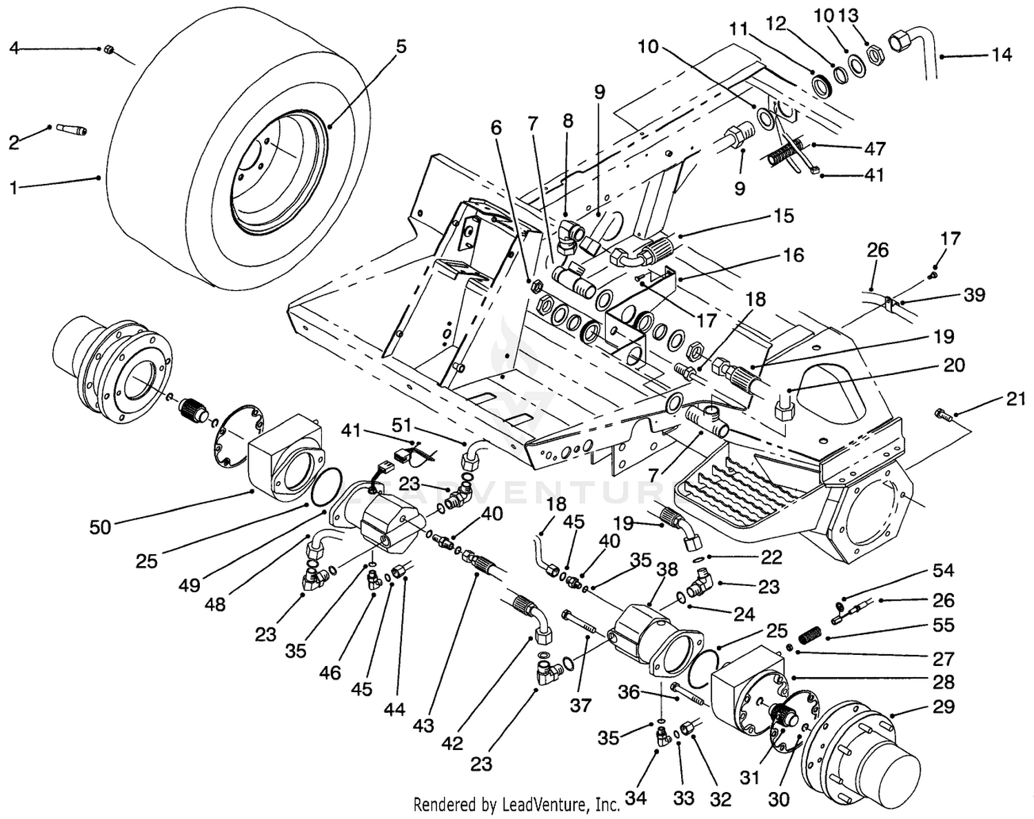 Front Hydraulic Drive  Brake Asm. (continued)