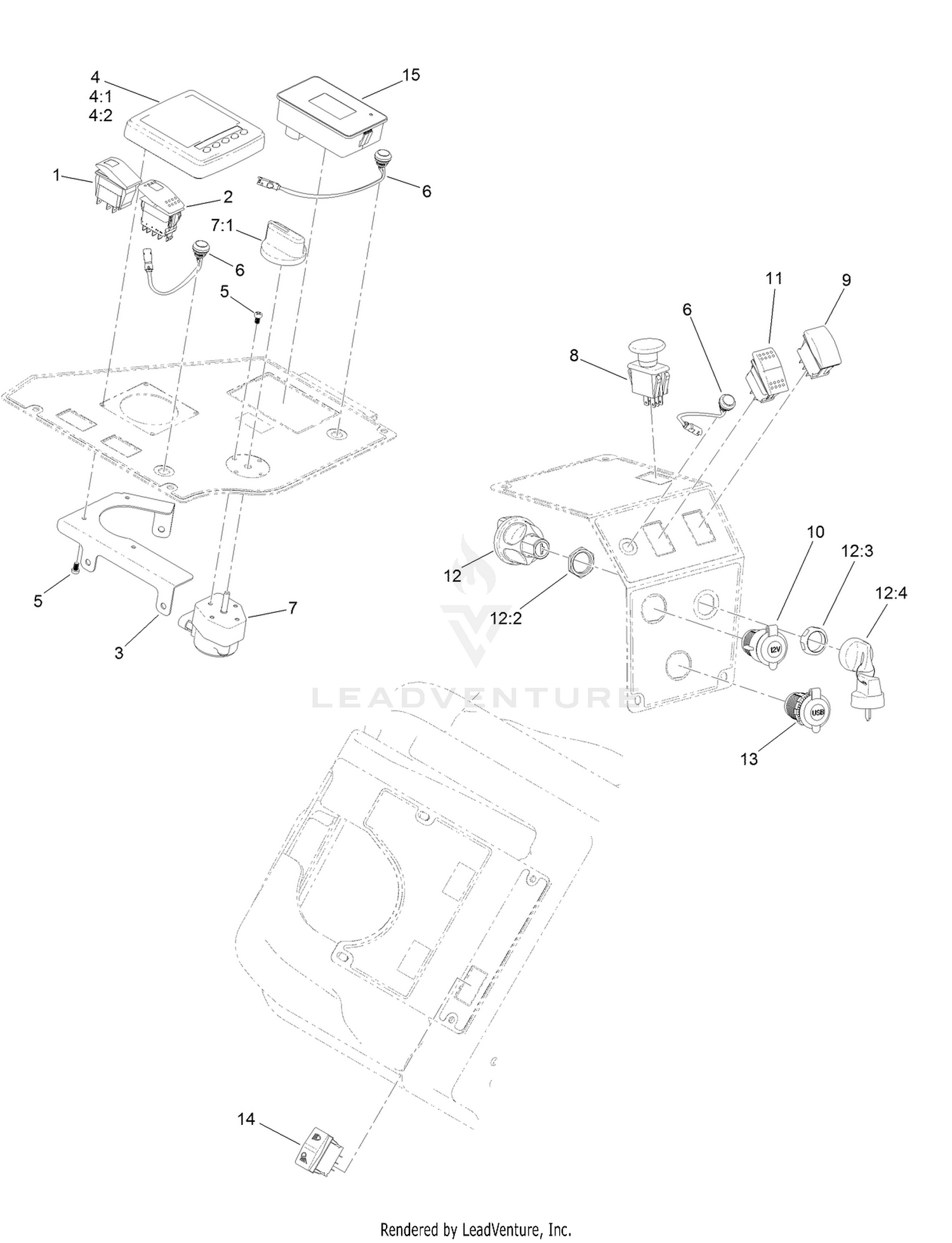 Dash and Console Control Assembly