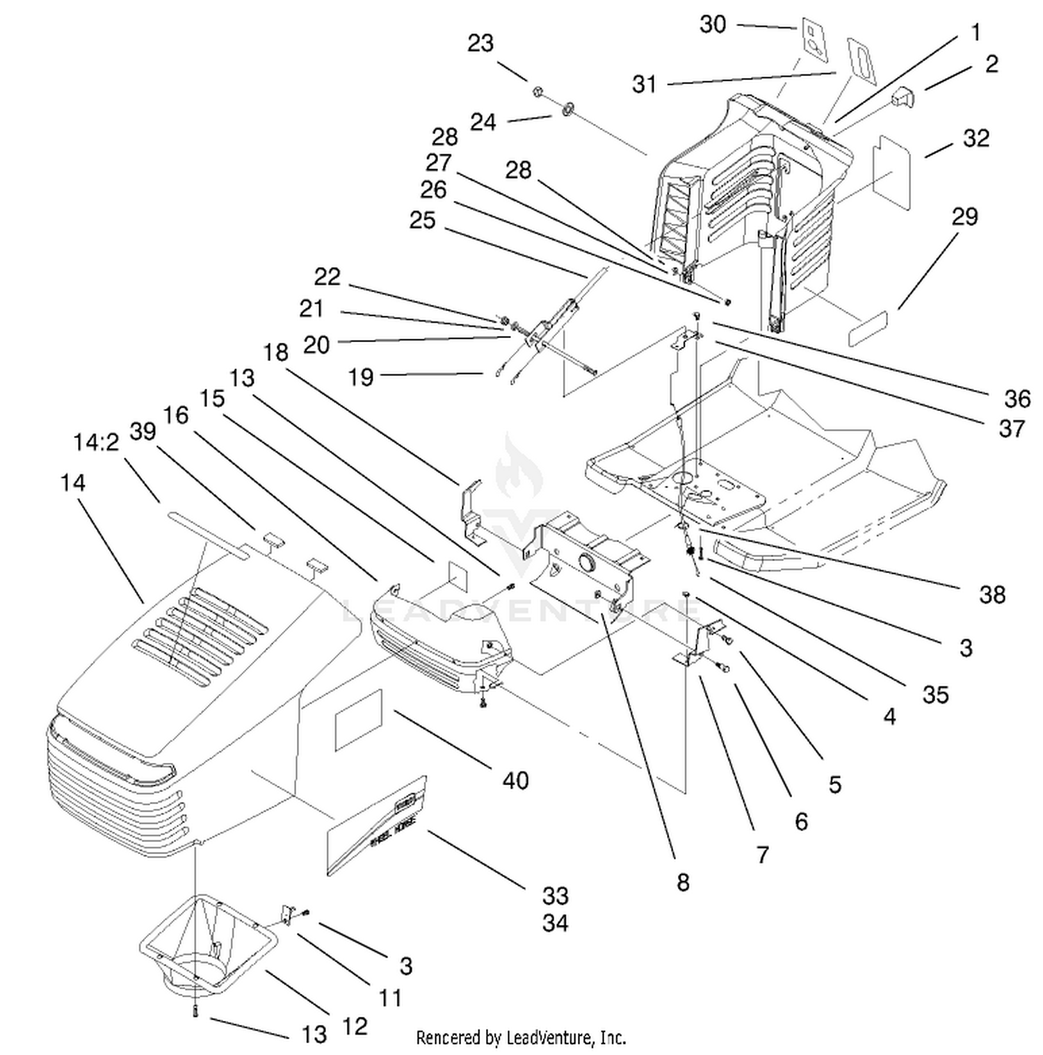 Hood  Tower Assembly
