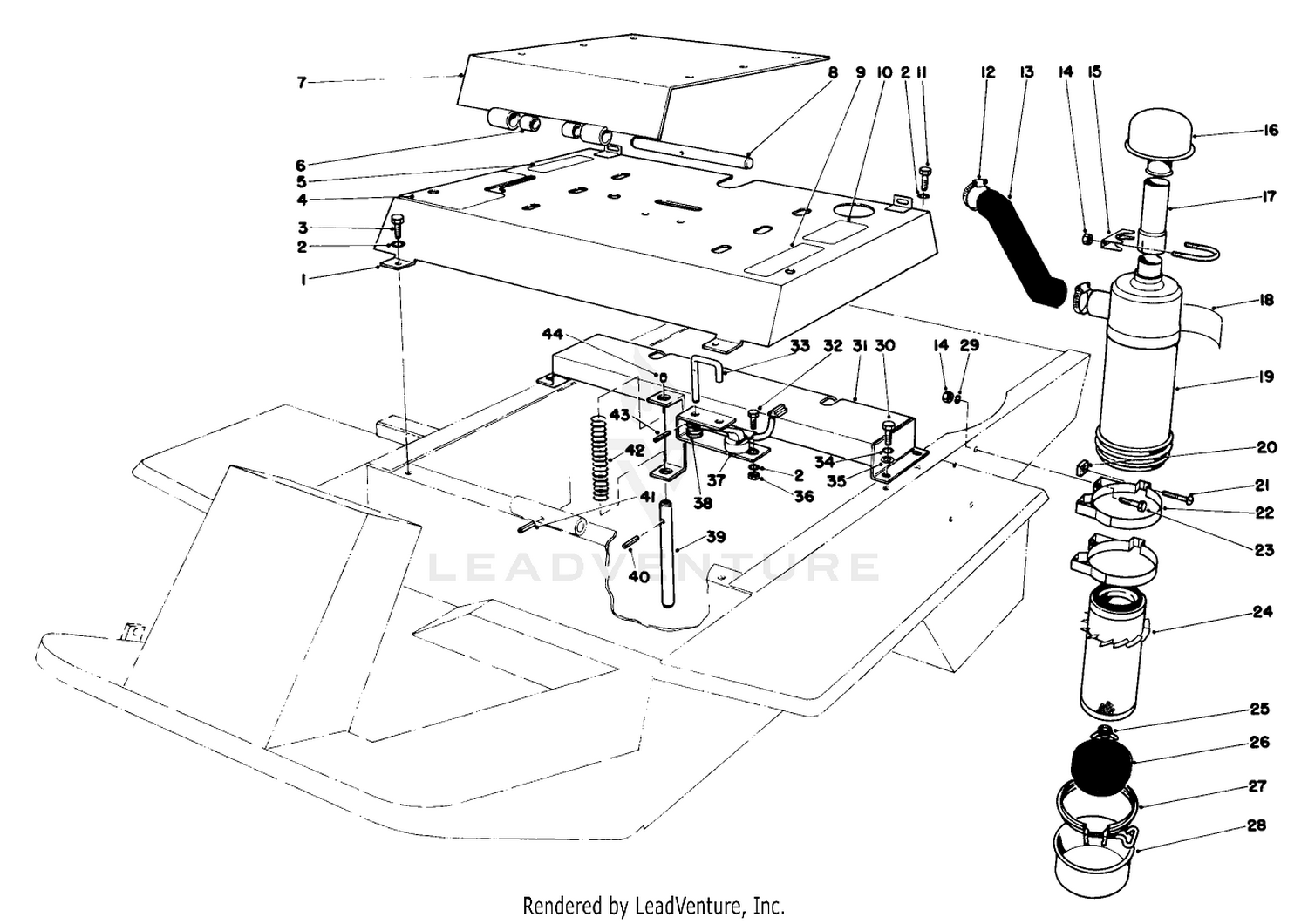 Seat Mount And Air Cleaner Assembly