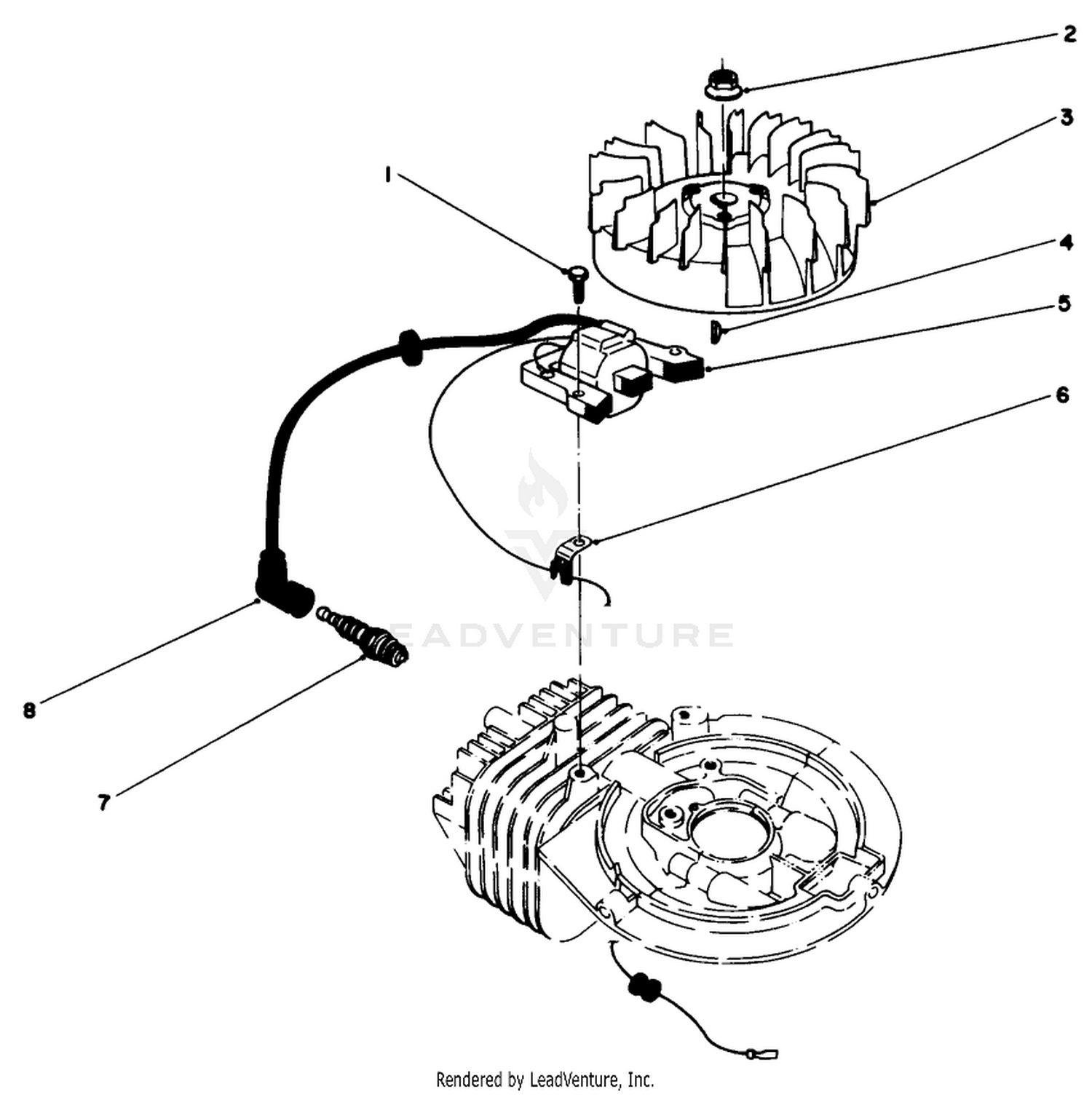 Flywheel  Magneto Assembly (engine Model No. 47pk9-2)