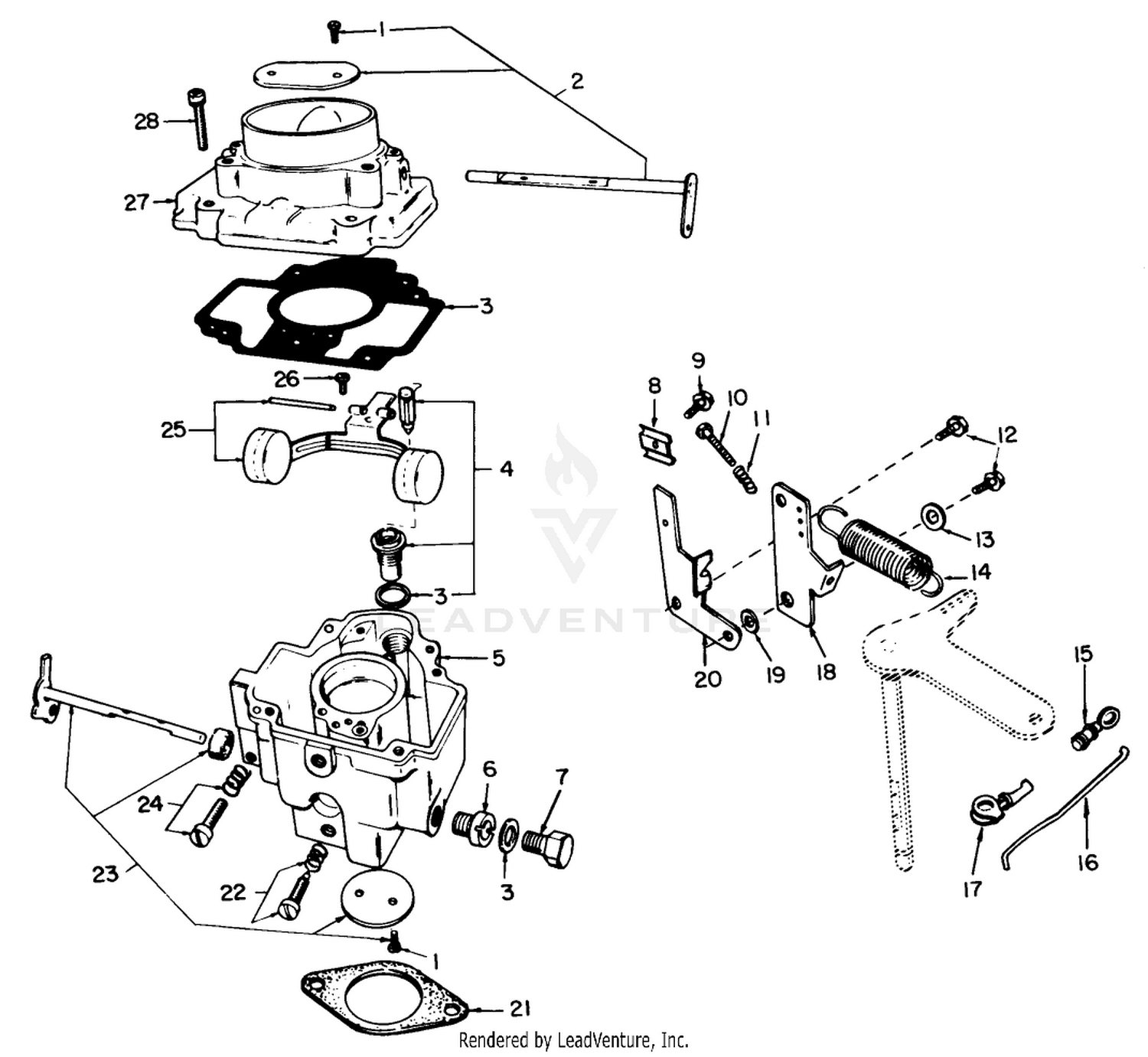Engine, Onan Model No. B48g-Ga020 Type No. 4051c Carburetor And Governor Control-Variable Speed (side Pull)
