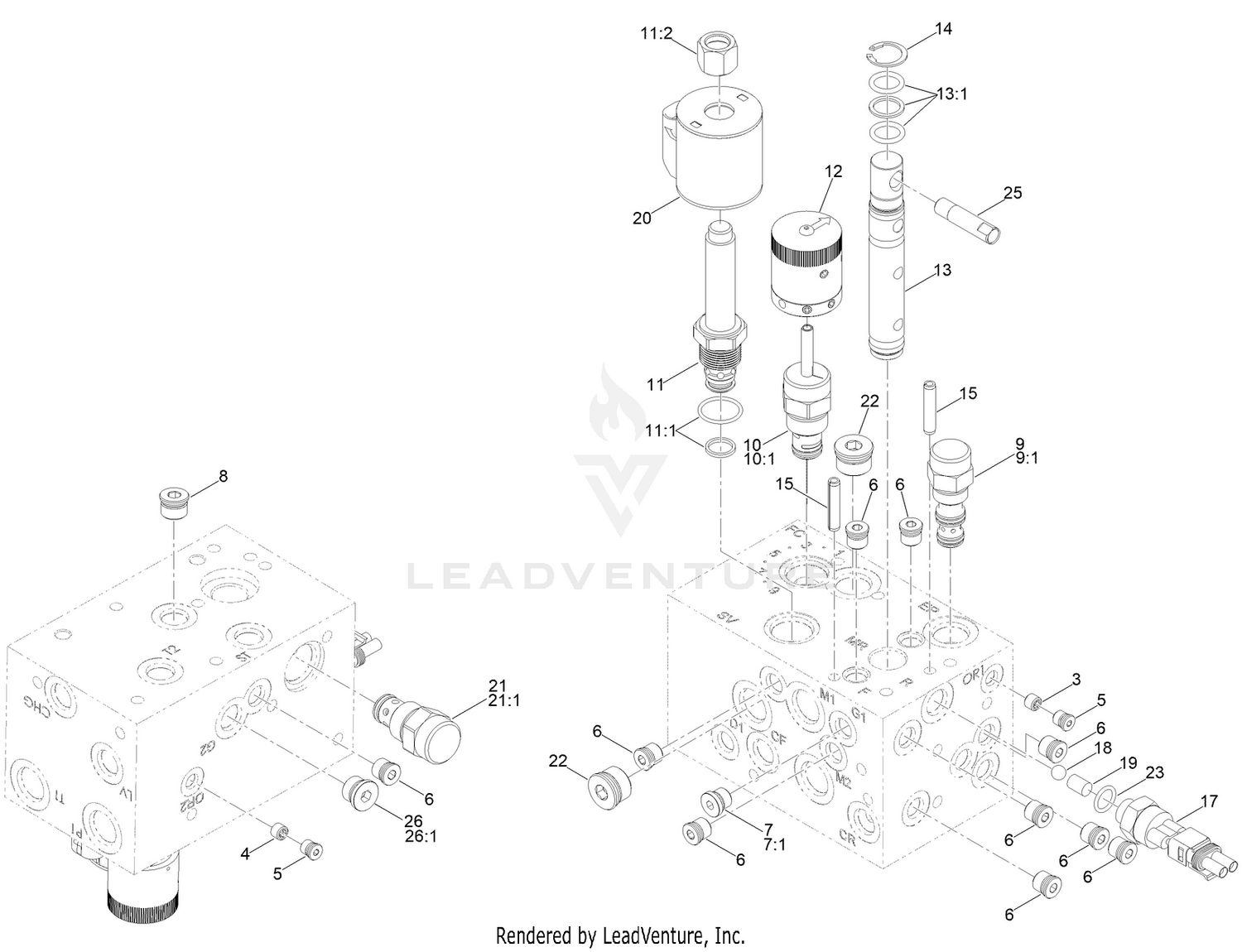 Hydraulic Manifold Assembly No. 108-9037