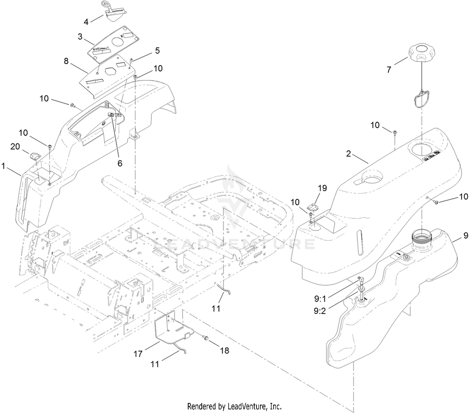 Body Styling and Fuel Tank Assembly