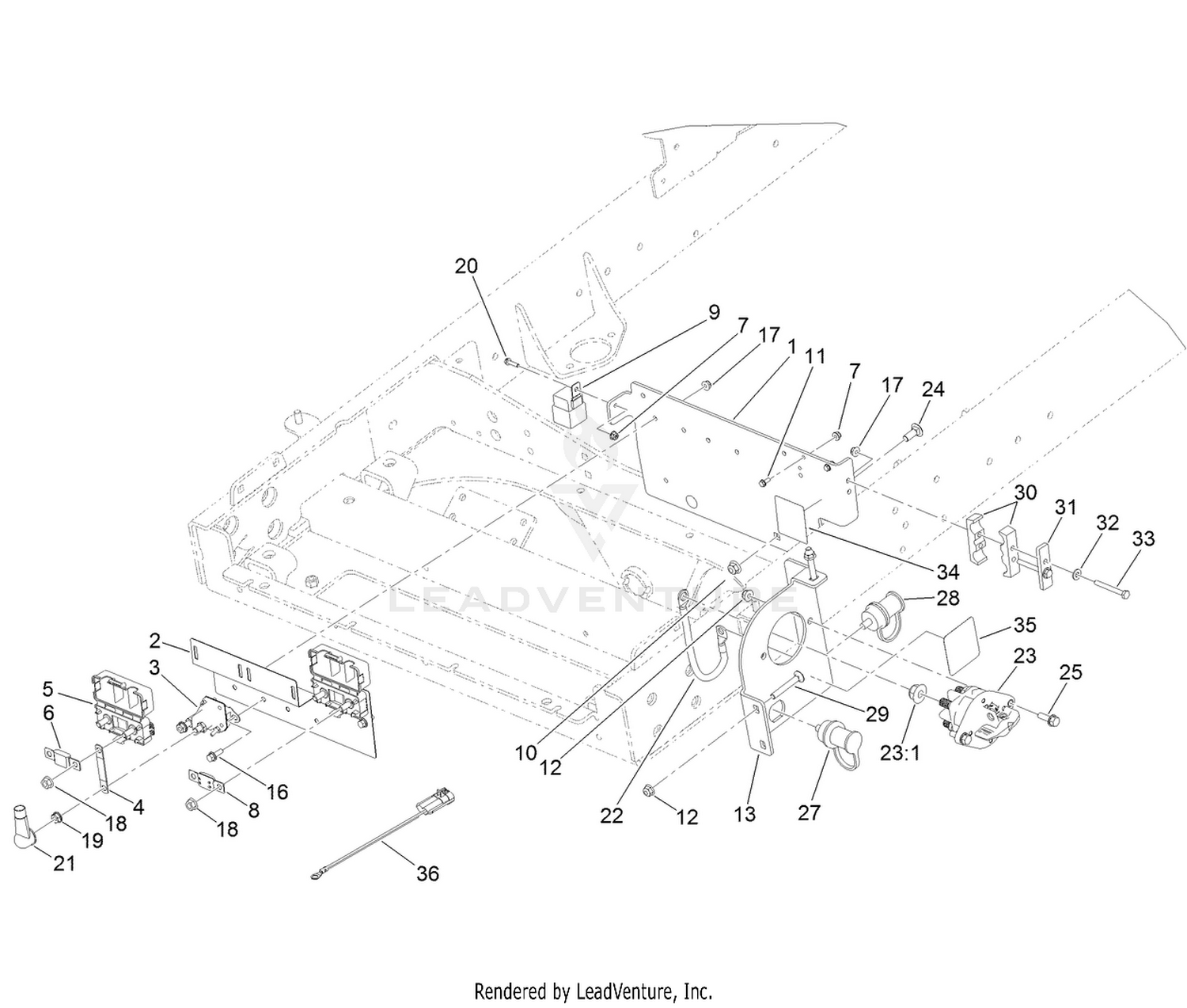 Rear Electrical Component Assembly