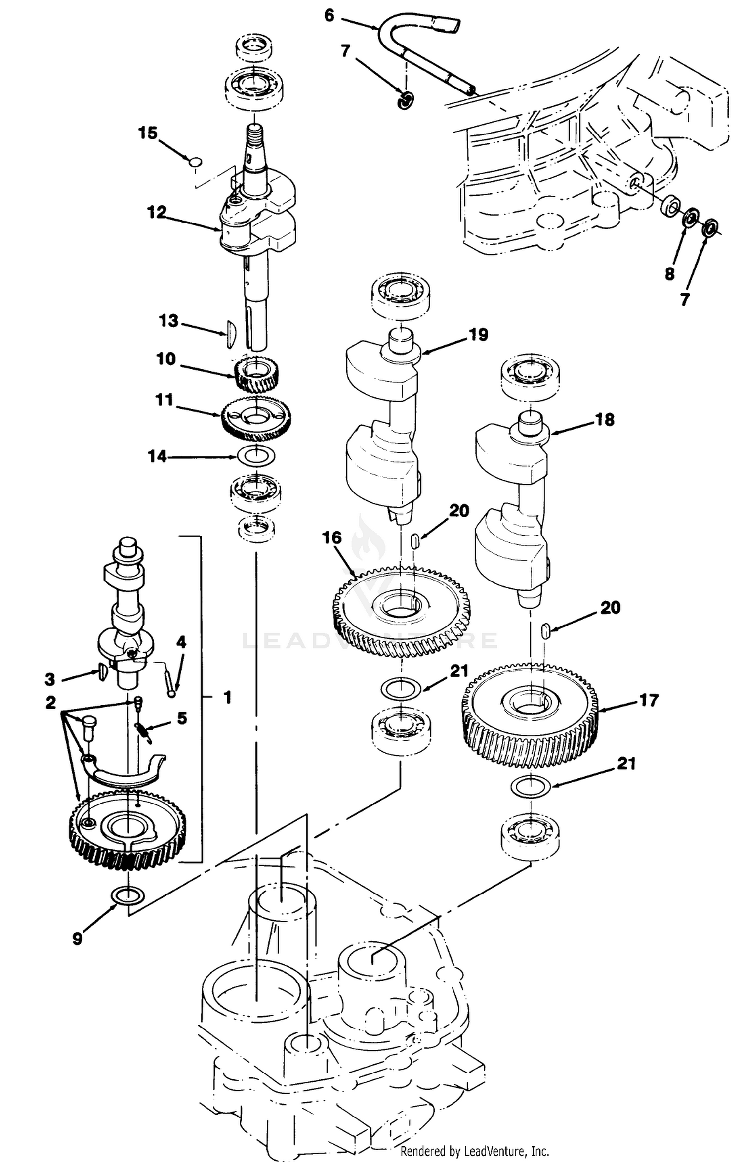 12.5hp Engine Crankshaft  Camshaft Assembly