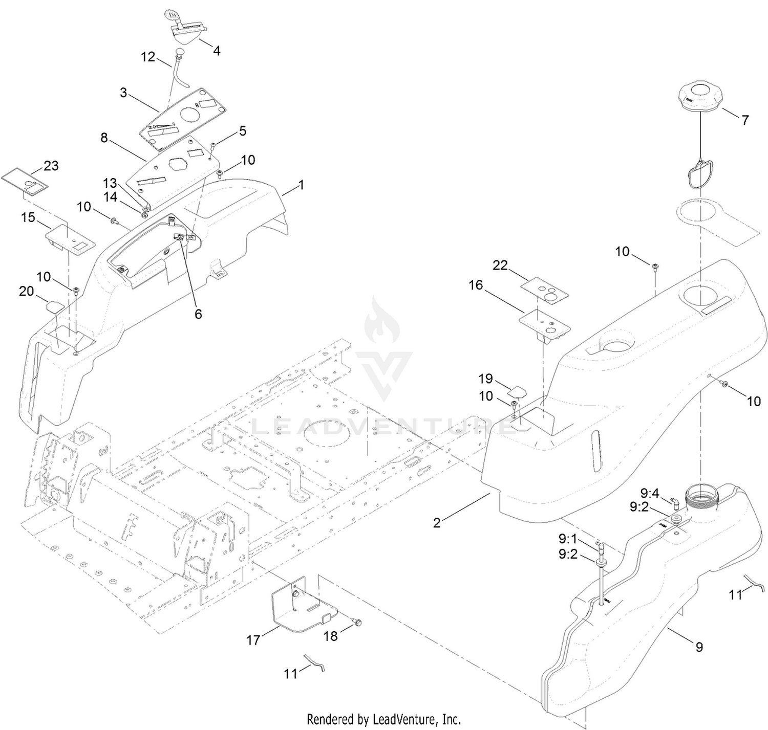 Body Styling and Fuel Pod Assembly