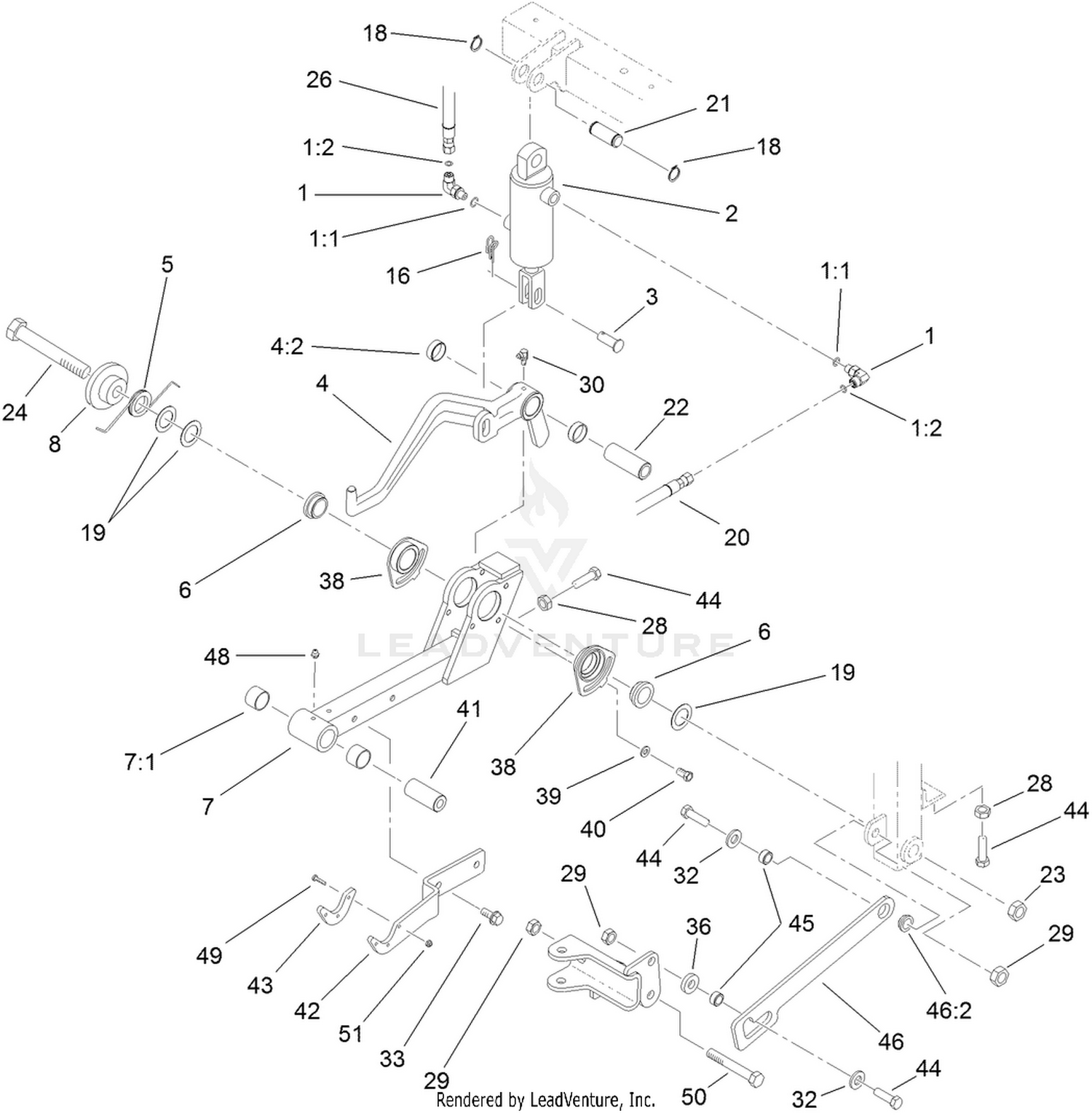Center Lift Arm Assembly