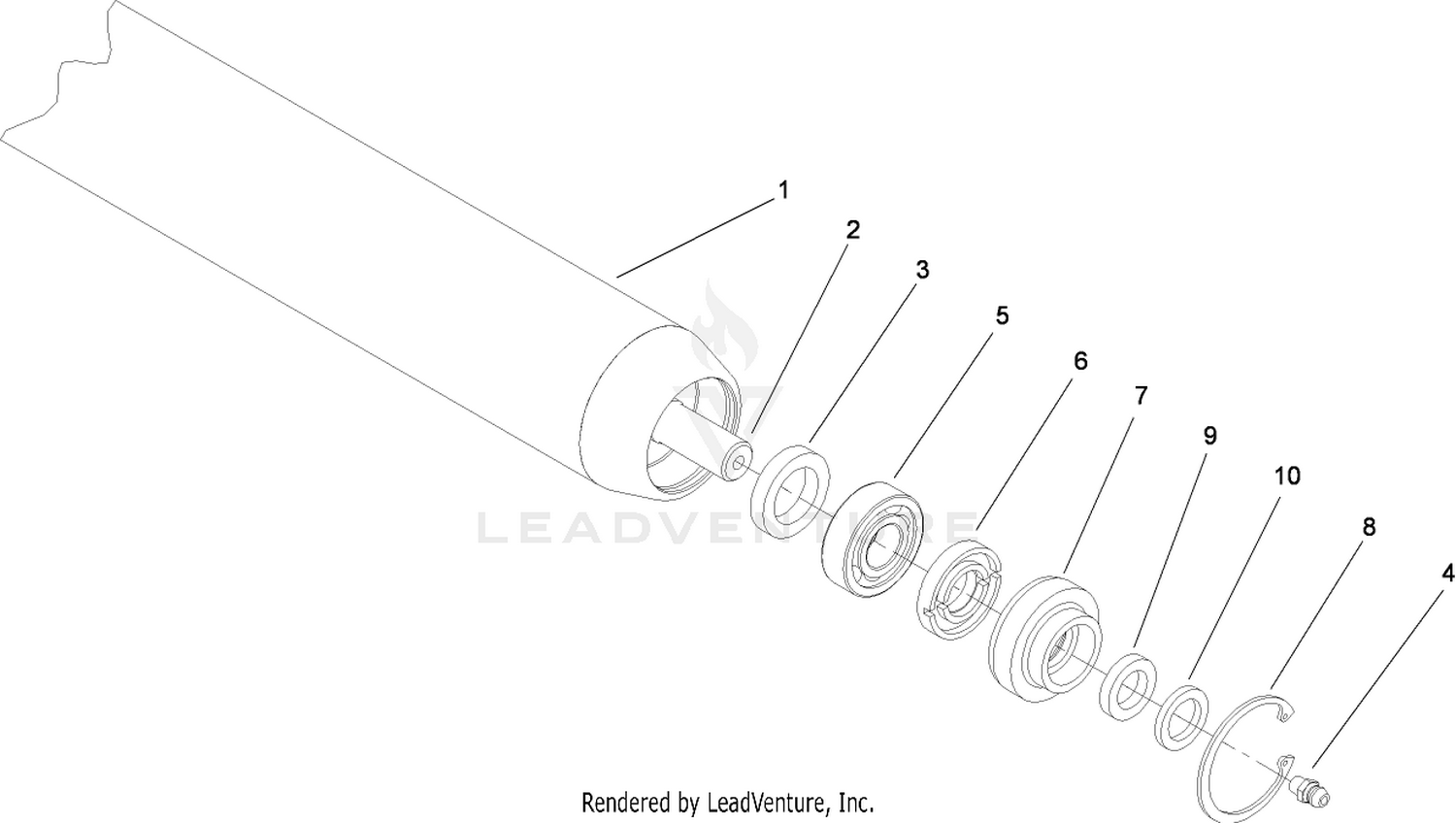 Full Front Roller Assembly No. 110-9614