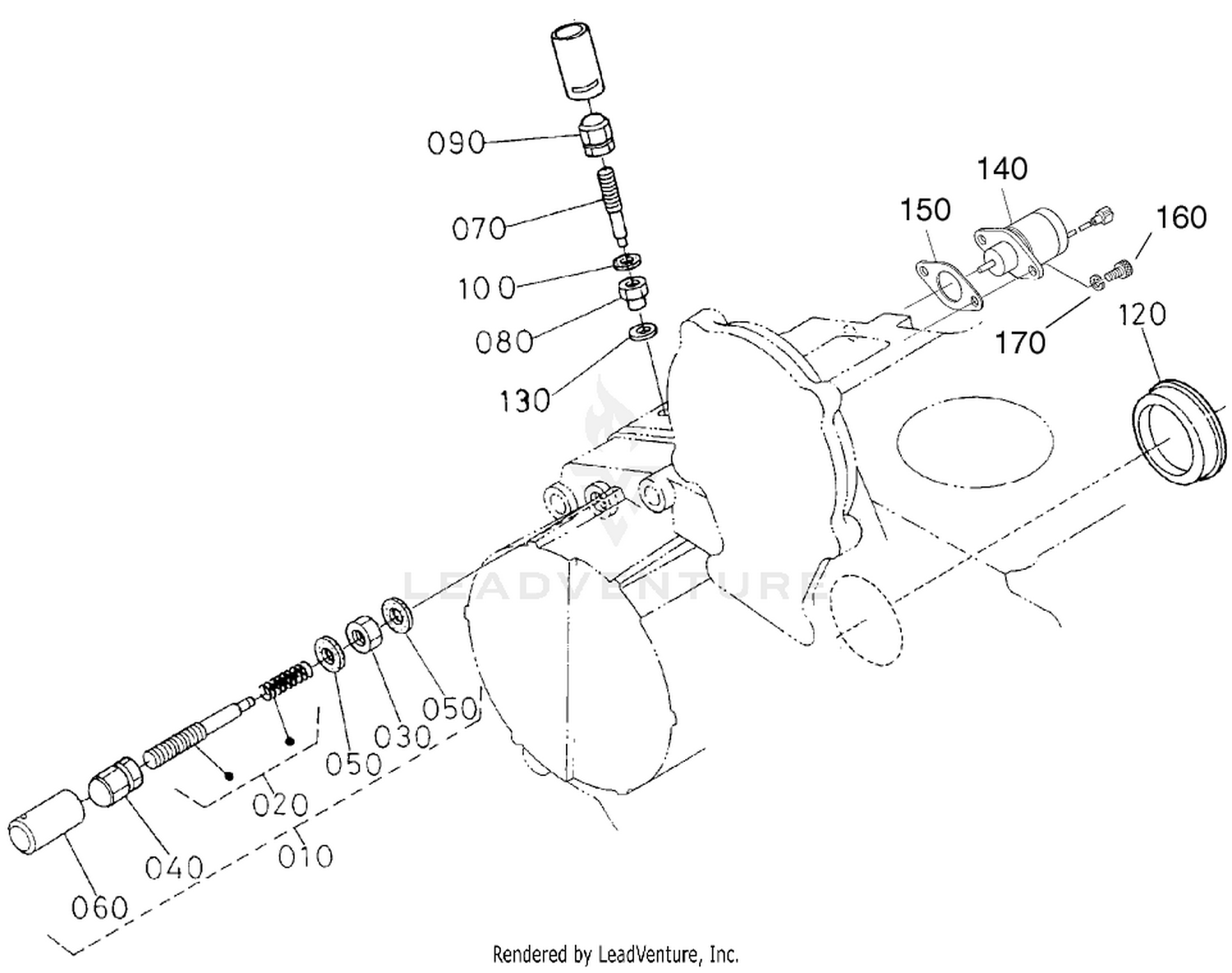Idle Apparatus And Stop Solenoid Assembly Engine Assembly No. 104-3448