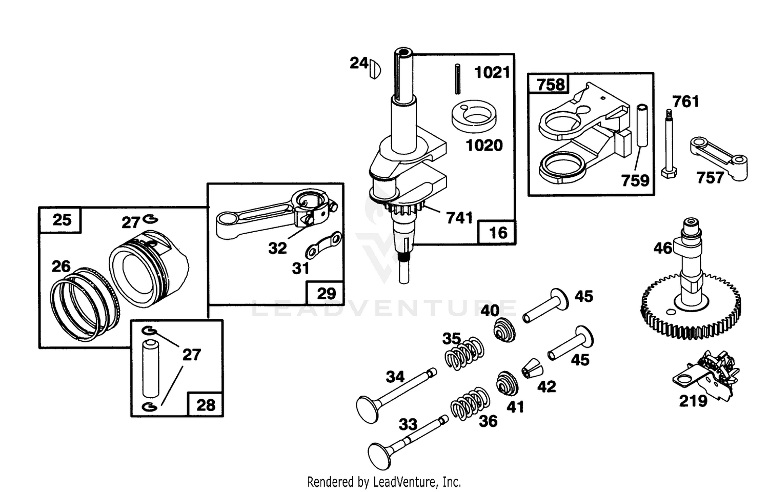 Engine Briggs  Stratton Model 254707-0128-01 2