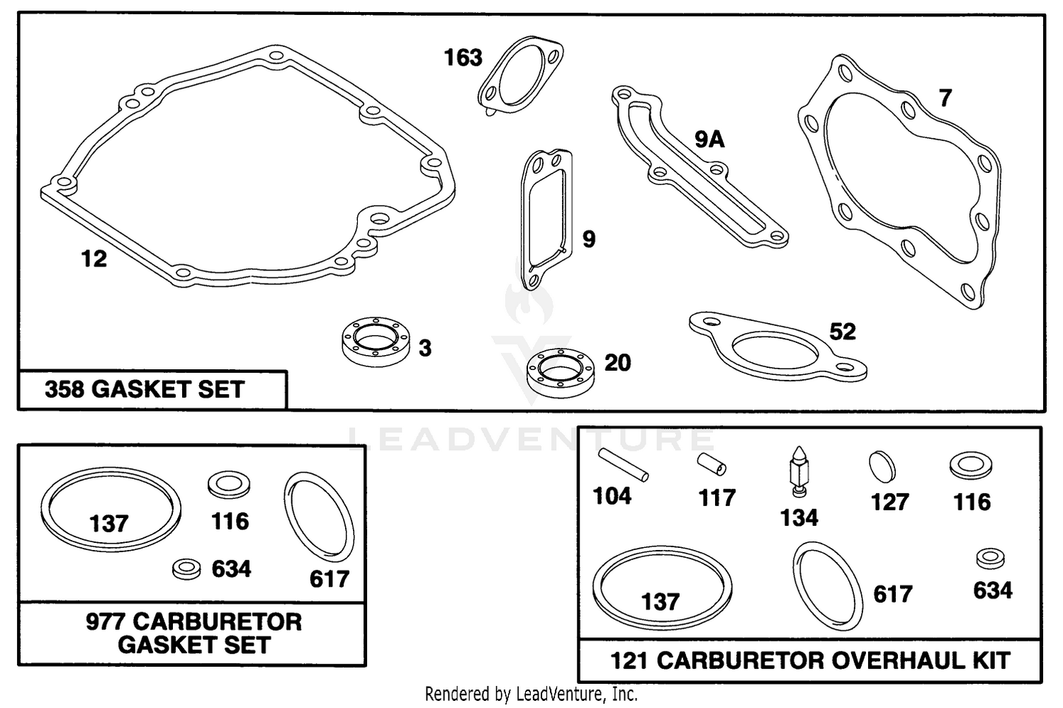 Engine Briggs  Stratton Model 122702-0182-01 8