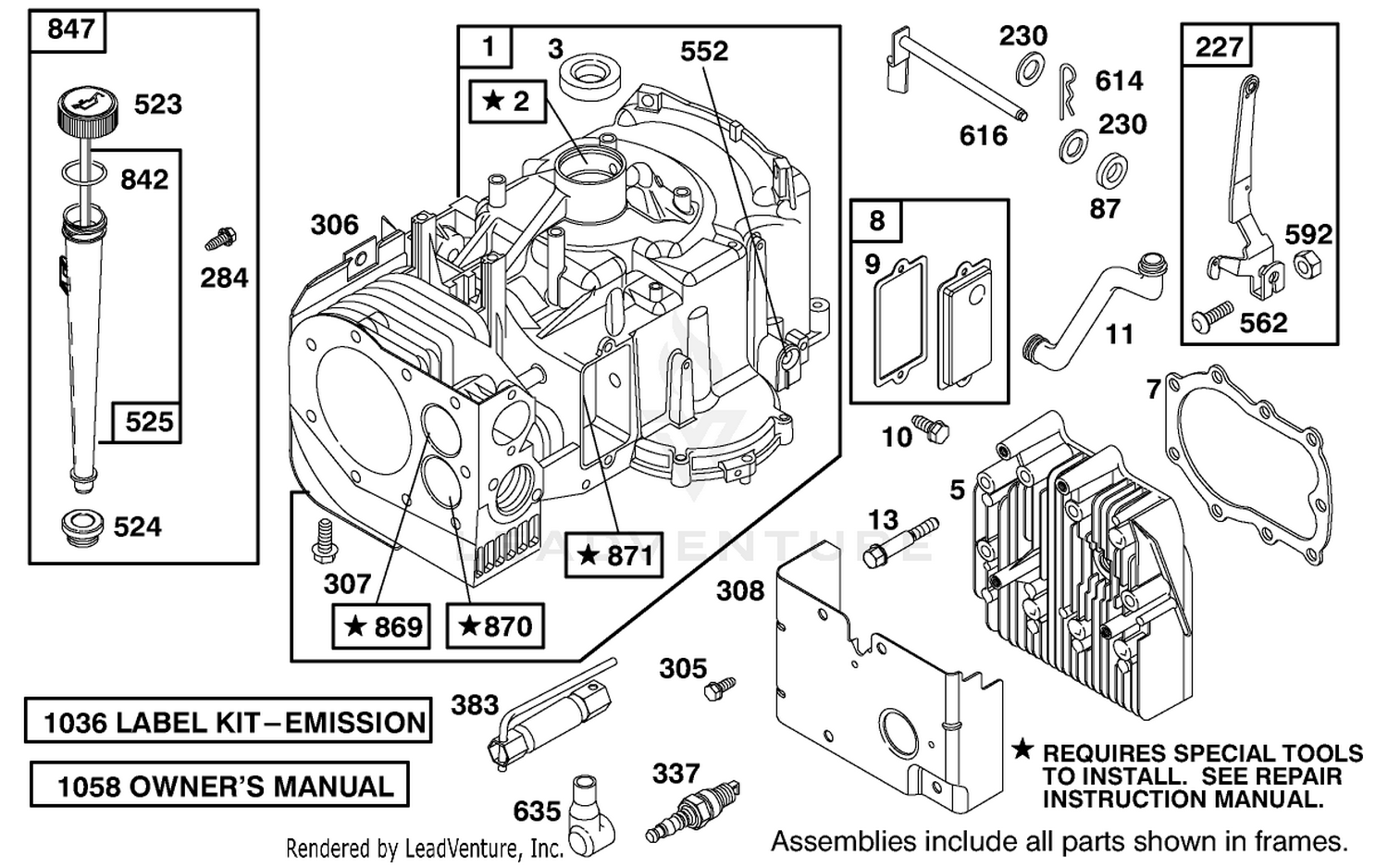 Engine Briggs  Stratton Model 284707-1148-E1