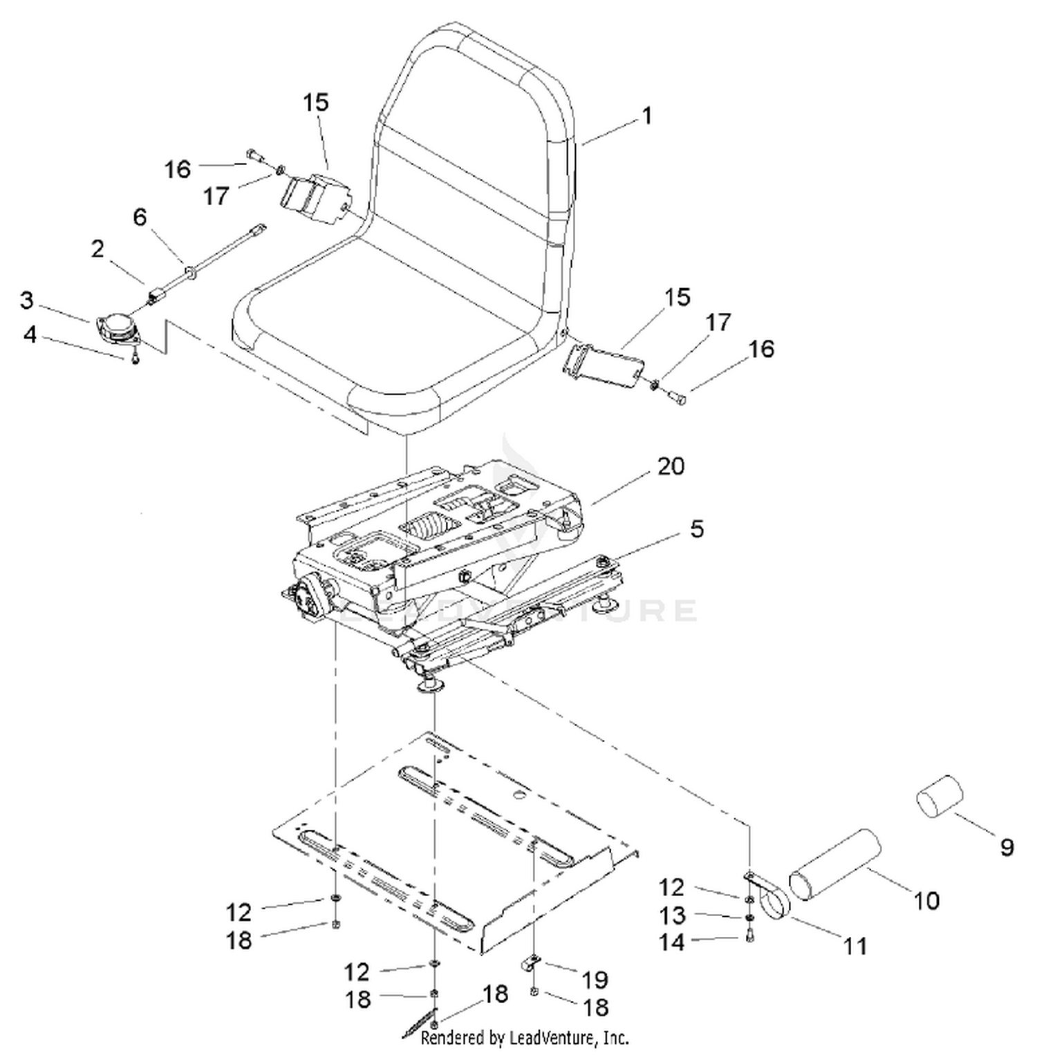 Seat and Suspension Assembly