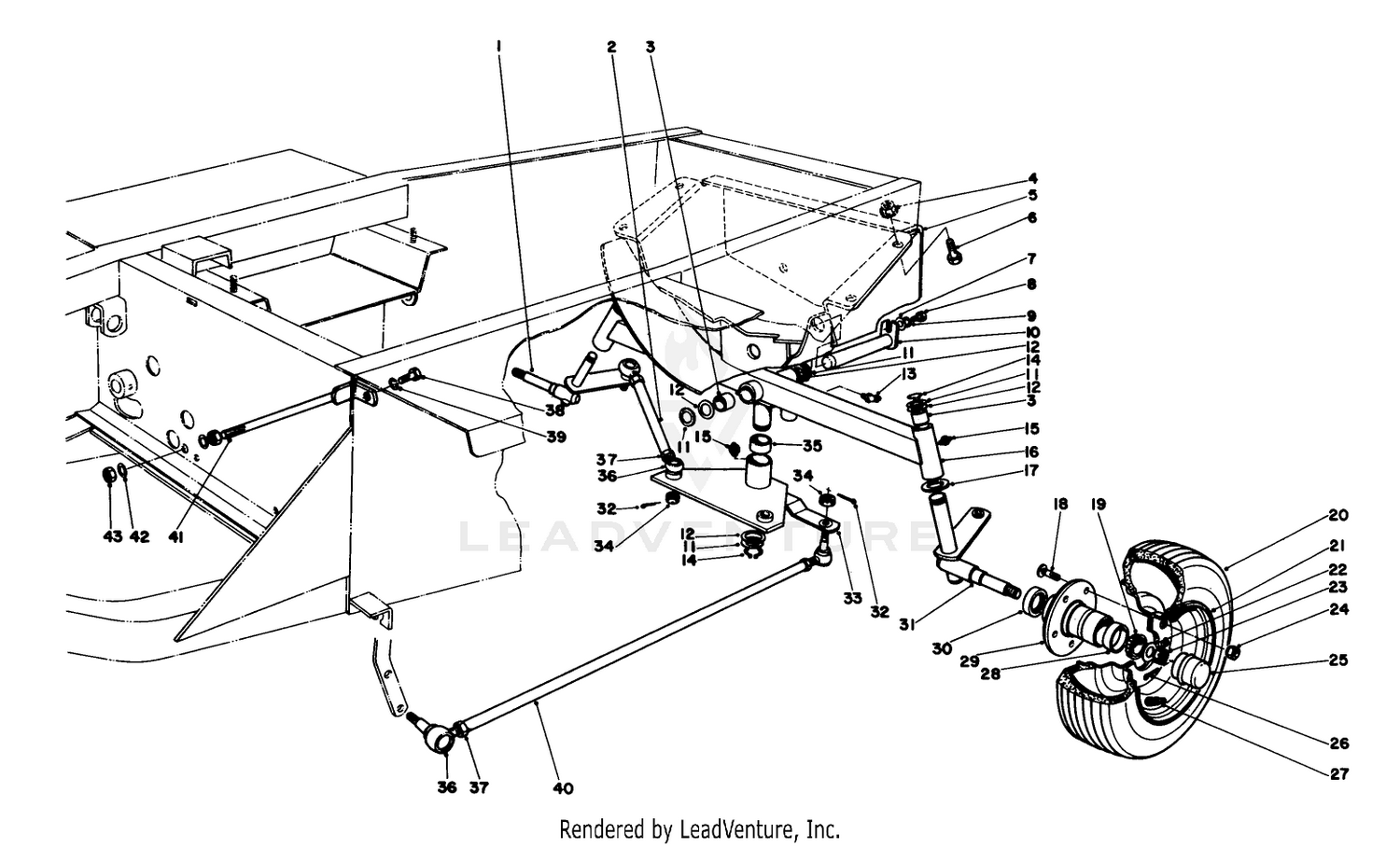 Rear Axle  Wheel Assembly