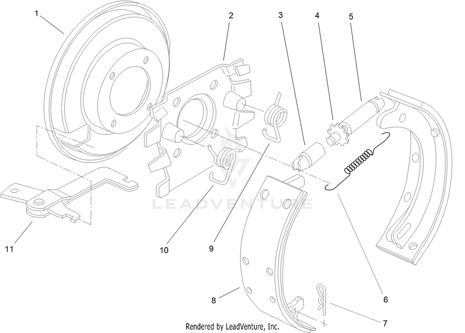 Right and Left Hand Brake Assembly