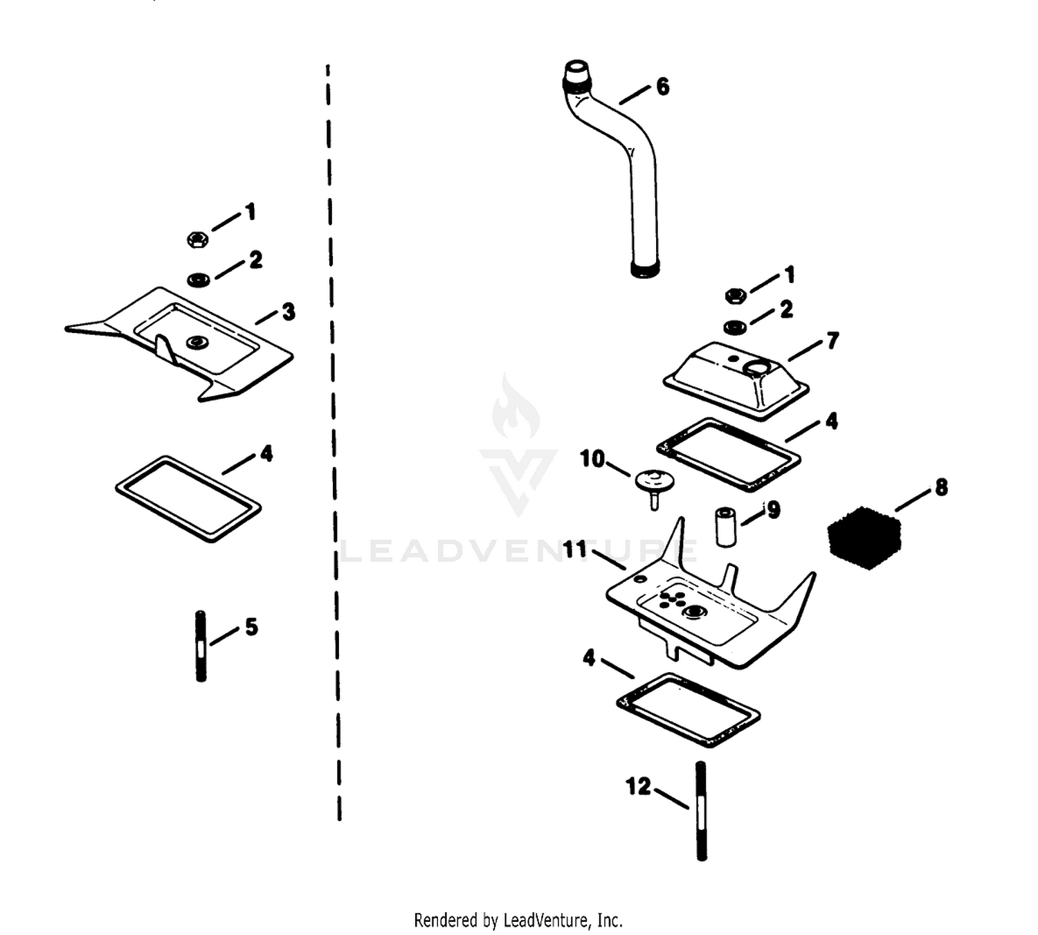 Breather  Vent-Engine Kohler Model No. Kt17qs Type No. 24324 (continued)
