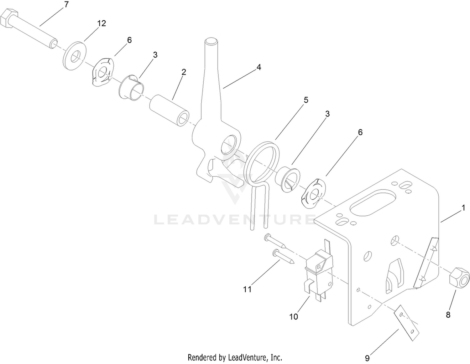 Joystick Bracket Assembly No. 120-5280