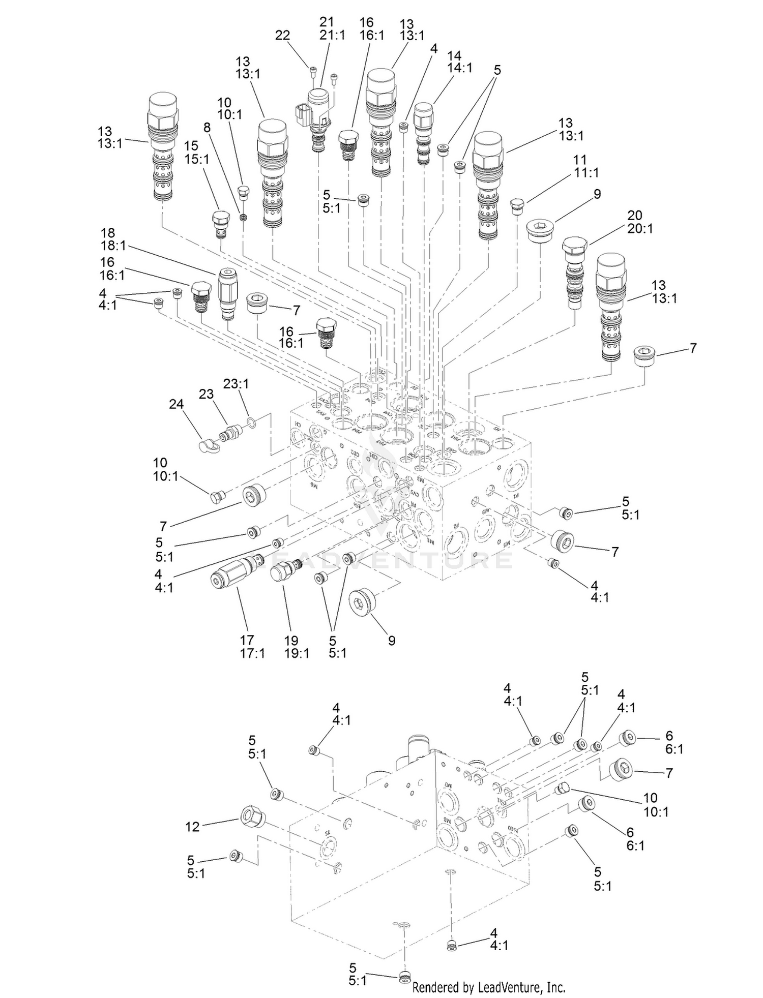 Hydraulic Traction Valve Manifold  Assembly No. 132-1397