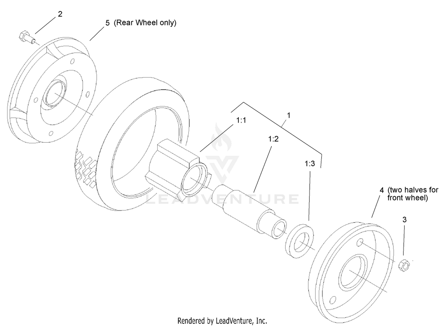 Front and Rear Wheel Assembly