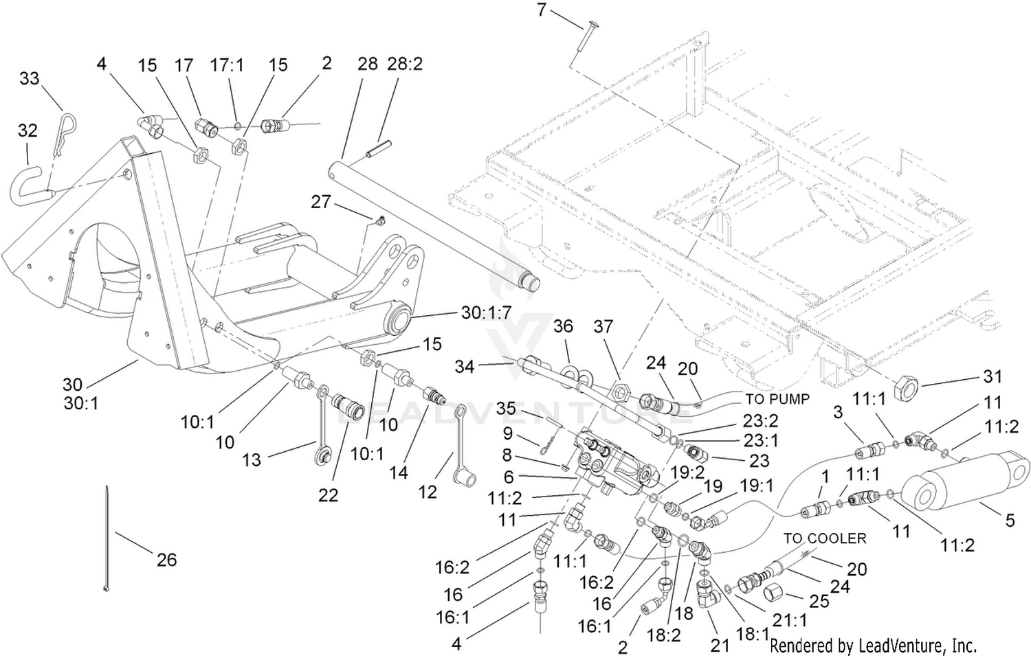Lift Arm and Hydraulic Assembly
