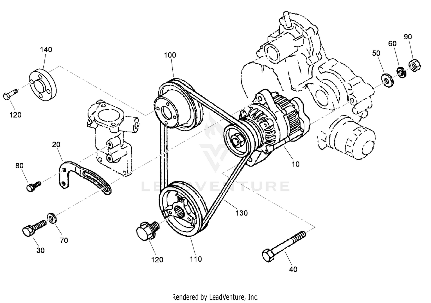 Alternator and Pulley Assembly