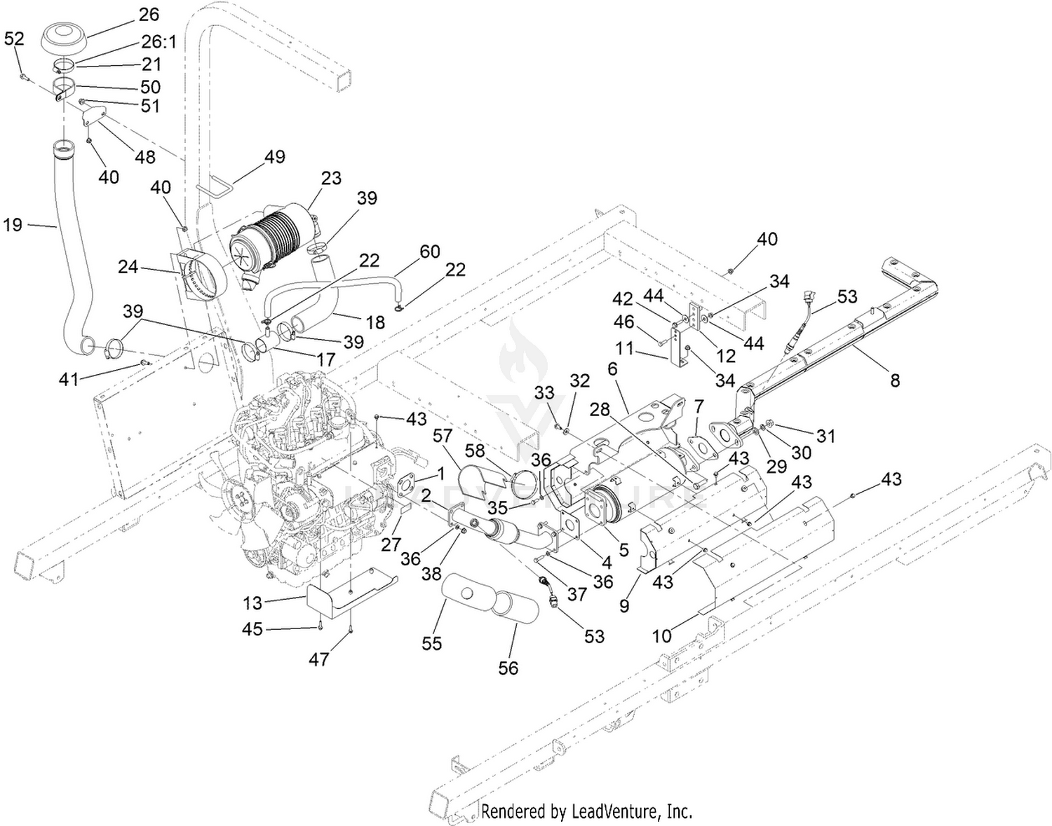 Muffler and Air Cleaner Assembly