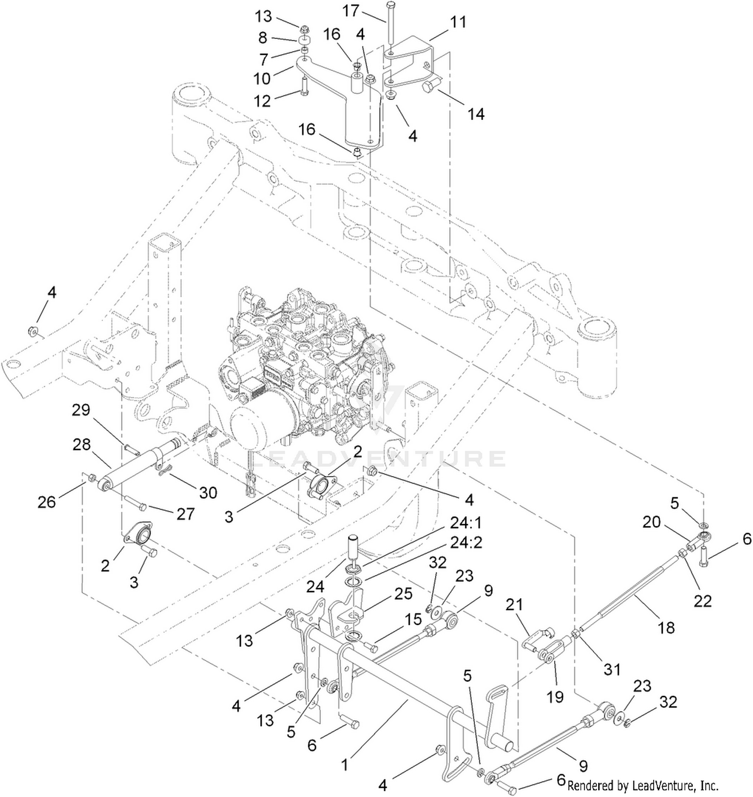 Traction Pump Linkage Assembly